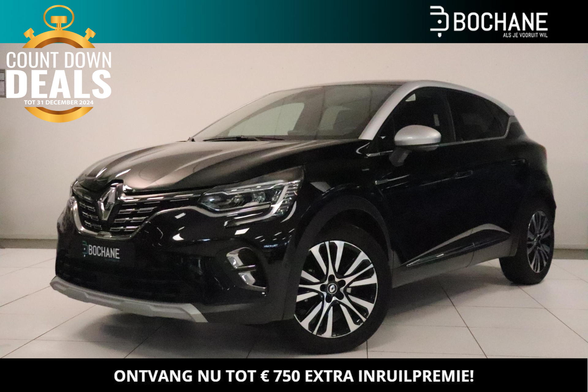 Renault Captur 1.3 Mild Hybrid 160 EDC Iconic Automaat | Open dak | BOSE Audio | Leder |