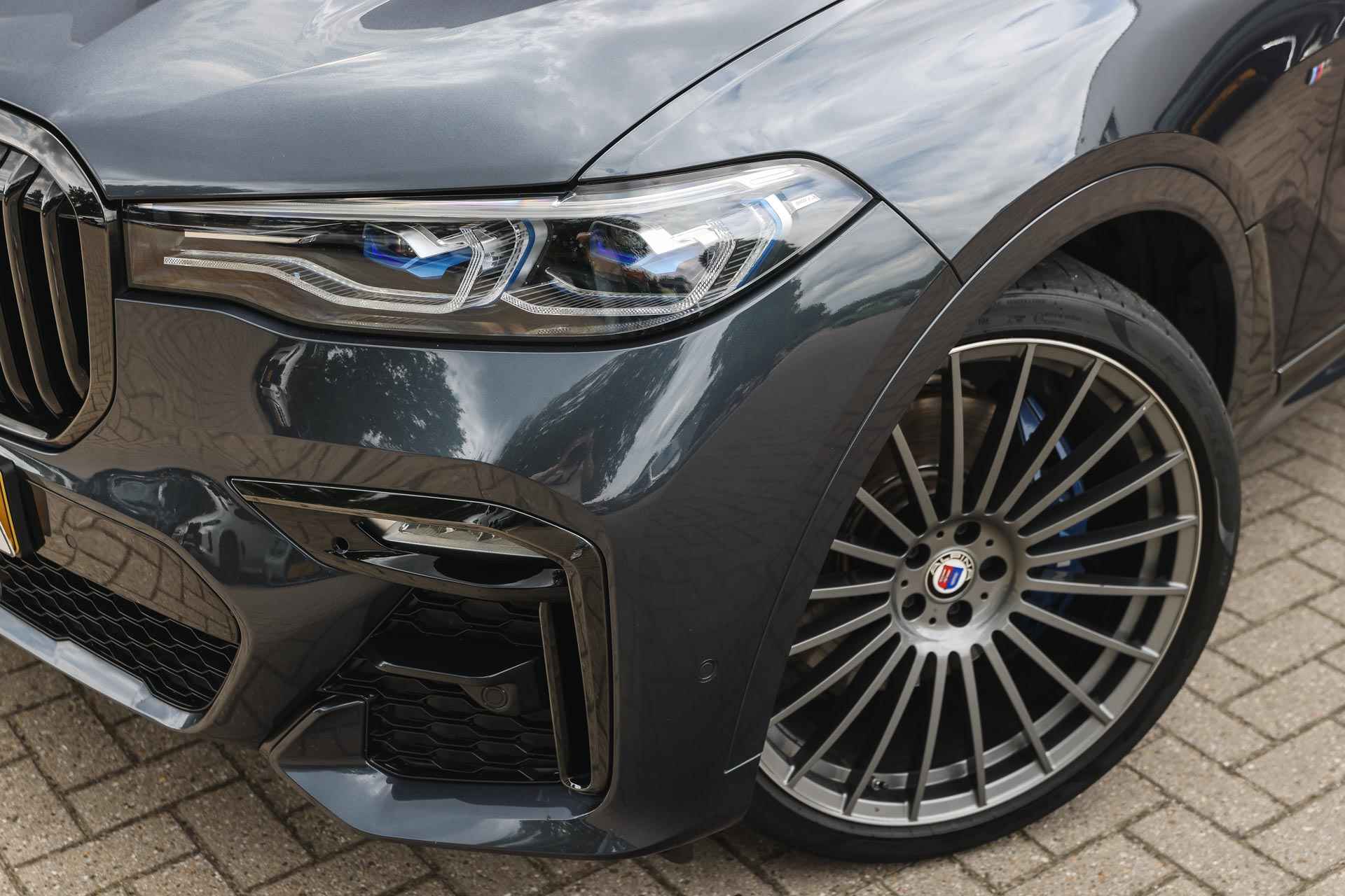 BMW X7 M50i High Executive Automaat / Active Steering / Stoelventilatie / Laserlight / Soft Close / Head-Up / Gesture Control / Parking Assistant Plus / Alpina wielen 23 inch - 46/53