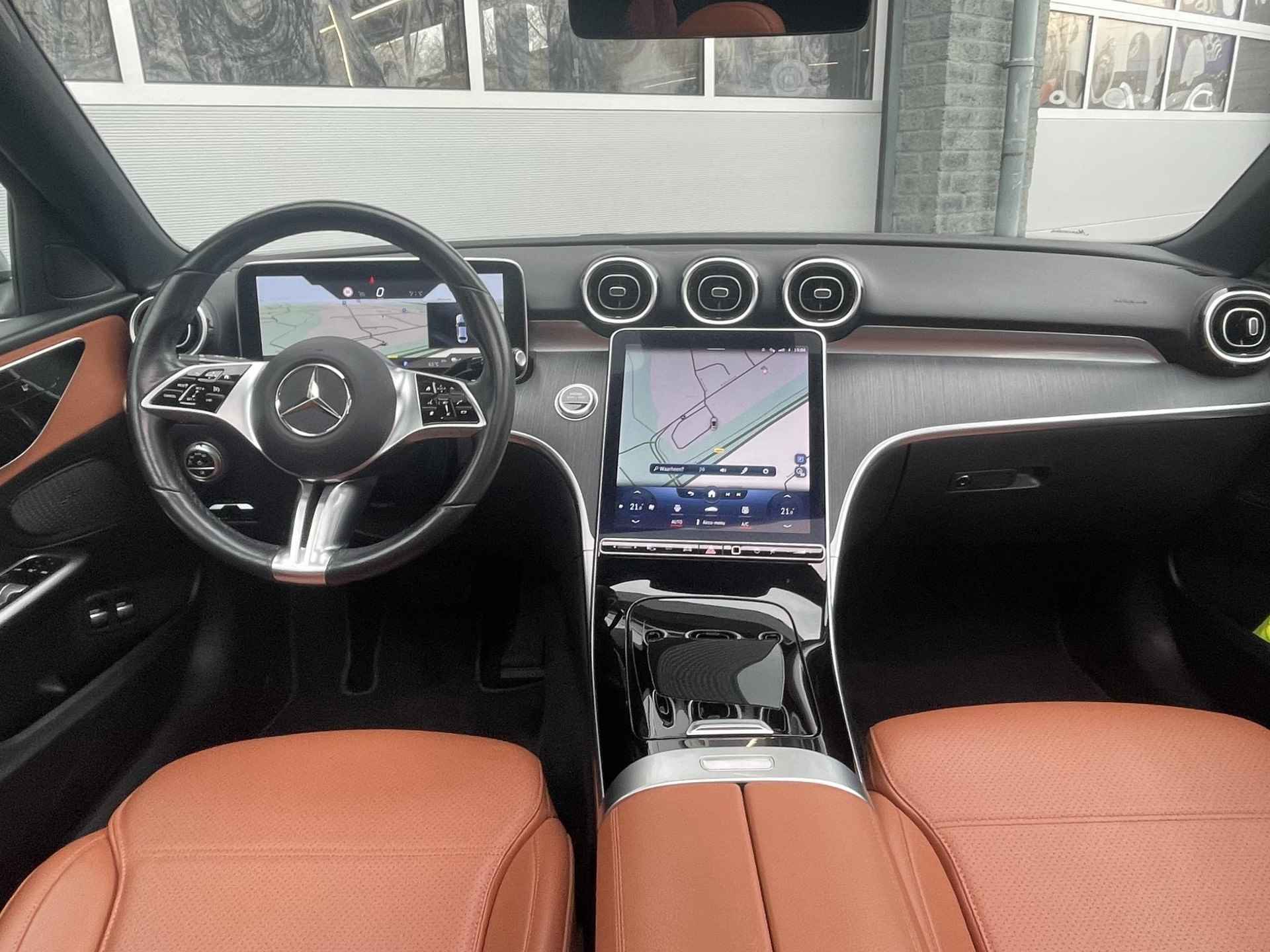 Mercedes-Benz C-klasse 300 e Luxury | Panoramadak | Bruin Leder - 4/31