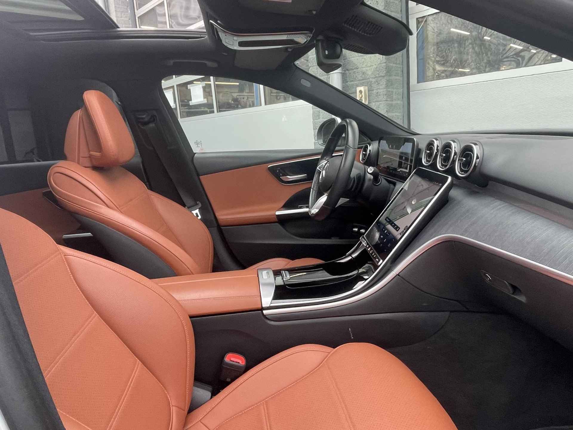 Mercedes-Benz C-klasse 300 e Luxury | Panoramadak | Bruin Leder - 6/31