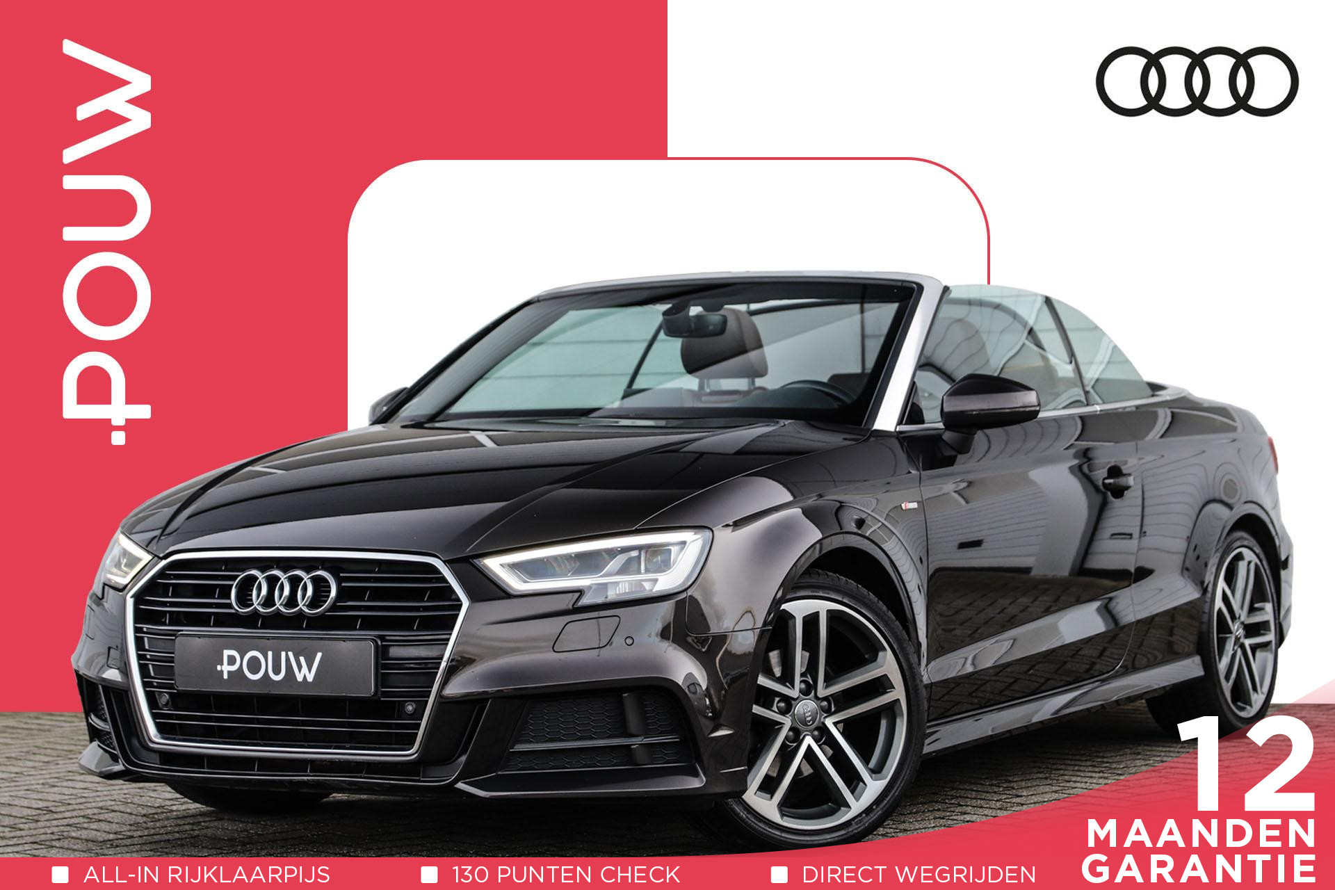 Audi A3 Cabriolet 1.4 TFSI CoD 150pk S-tronic S-Line | Nekverwarming | Leder