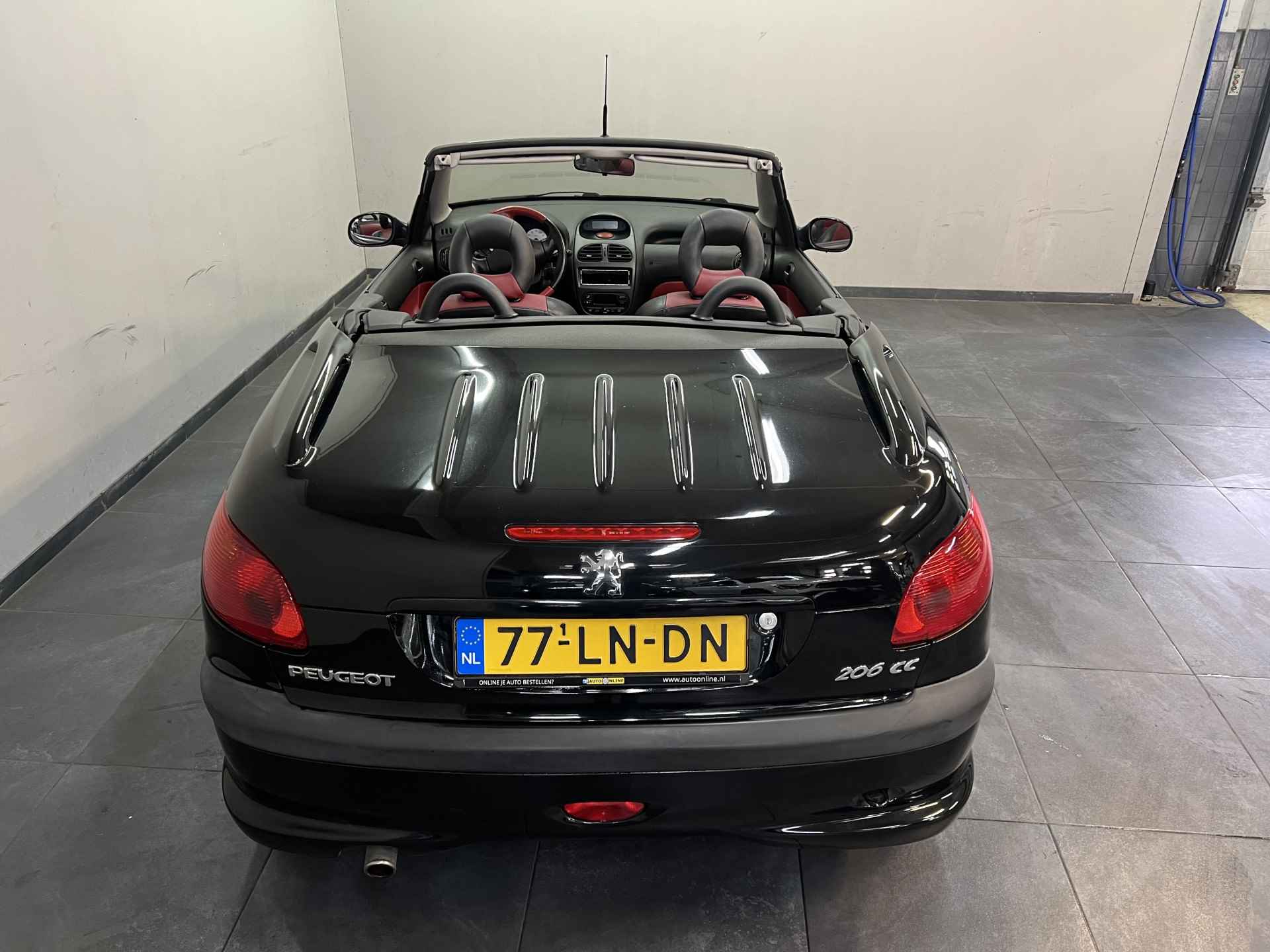 Peugeot 206 CC 1.6-16V Premium✅Cabrio✅Airco✅Climate Control✅Origineel Nederlands✅Leder Bekleding✅Zwart✅NAP✅ - 18/51