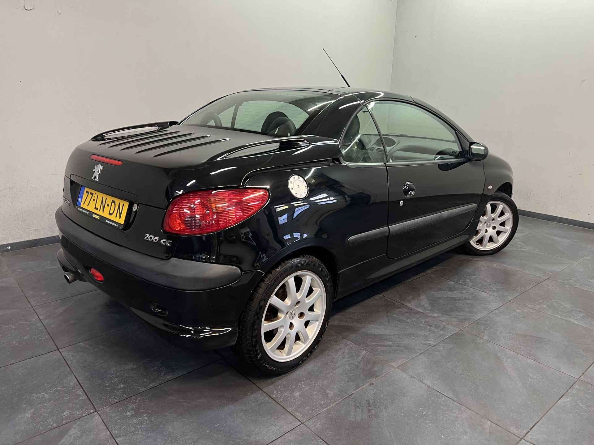 Peugeot 206 CC 1.6-16V Premium✅Cabrio✅Airco✅Climate Control✅Origineel Nederlands✅Leder Bekleding✅Zwart✅NAP✅ - 46/51