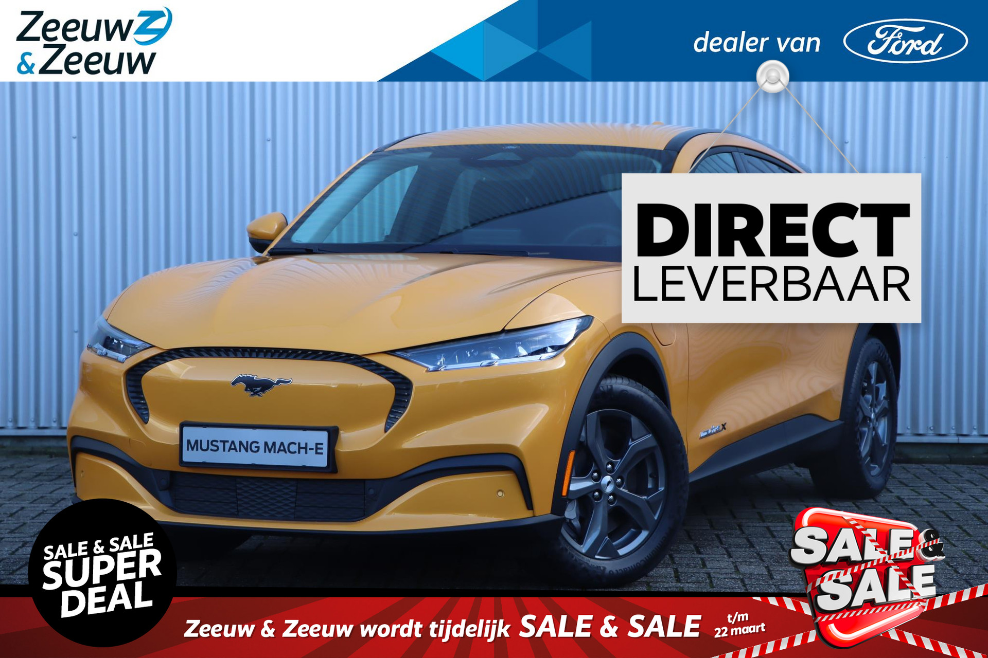 Ford Mustang Mach-E RWD 75 kWh Ford Mustang Mach-E 75kWh RWD | Voorraad | Snel rijden | Dodehoek detectie | Achteruitrijcamera | Adaptieve Cruise Control |