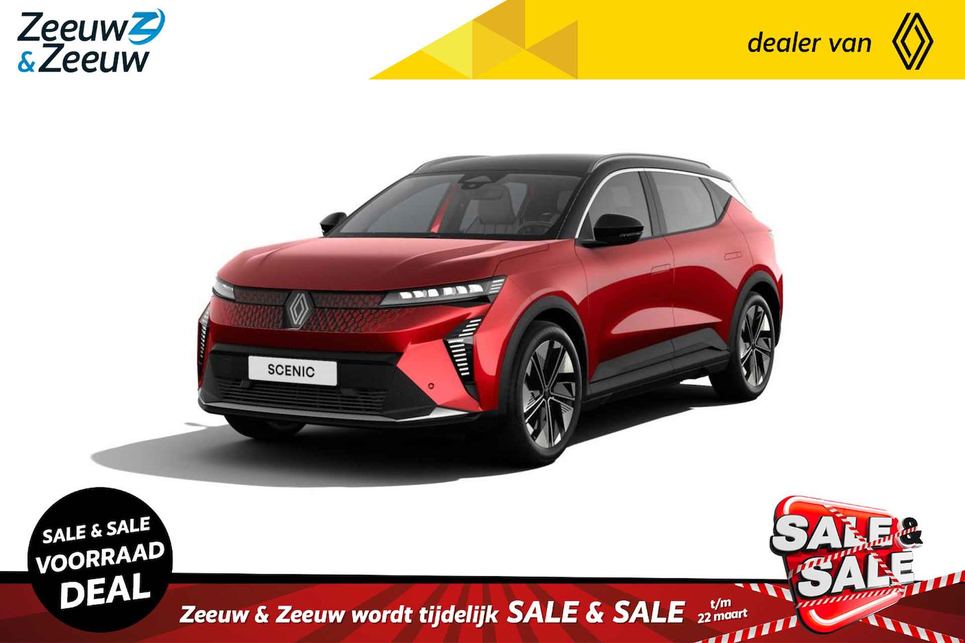 Renault Scenic E-Tech EV87 long range techno | Nu uit voorraad leverbaar en profiteer van € 2.000,- extra Zeeuw & Zeeuw voorraadkorting! | Financier uw Scenic E-Tech tegen slechts 1,9% rente