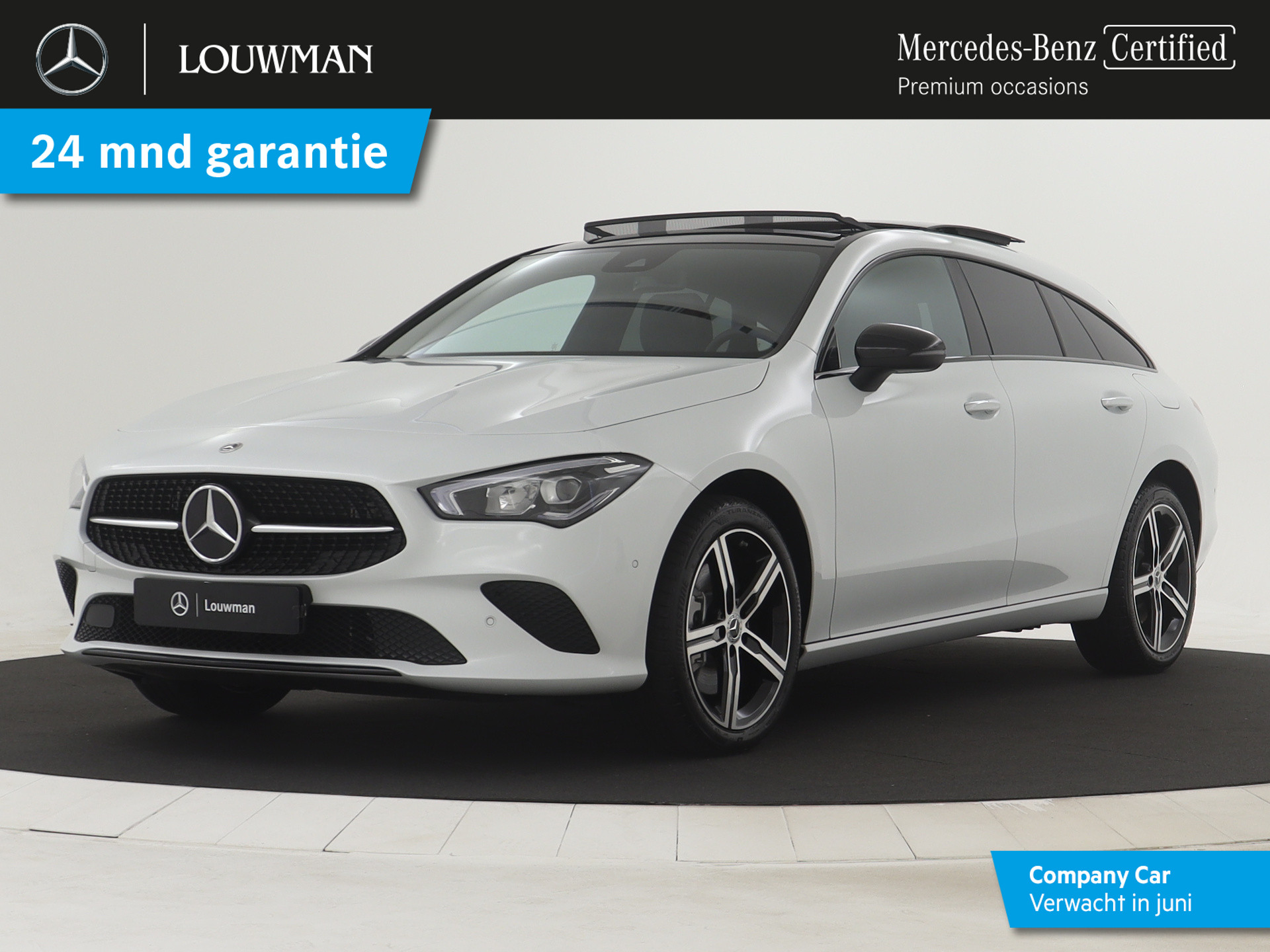 Mercedes-Benz CLA-Klasse Shooting Brake 250 e Luxury Line | Panorama / schuifdak | Smartphone-integratie | Premium pakket | Nightpakket | Parkeerpakket met achteruitrijcamera | Stoelverwarming vooraan | bij viaBOVAG.nl