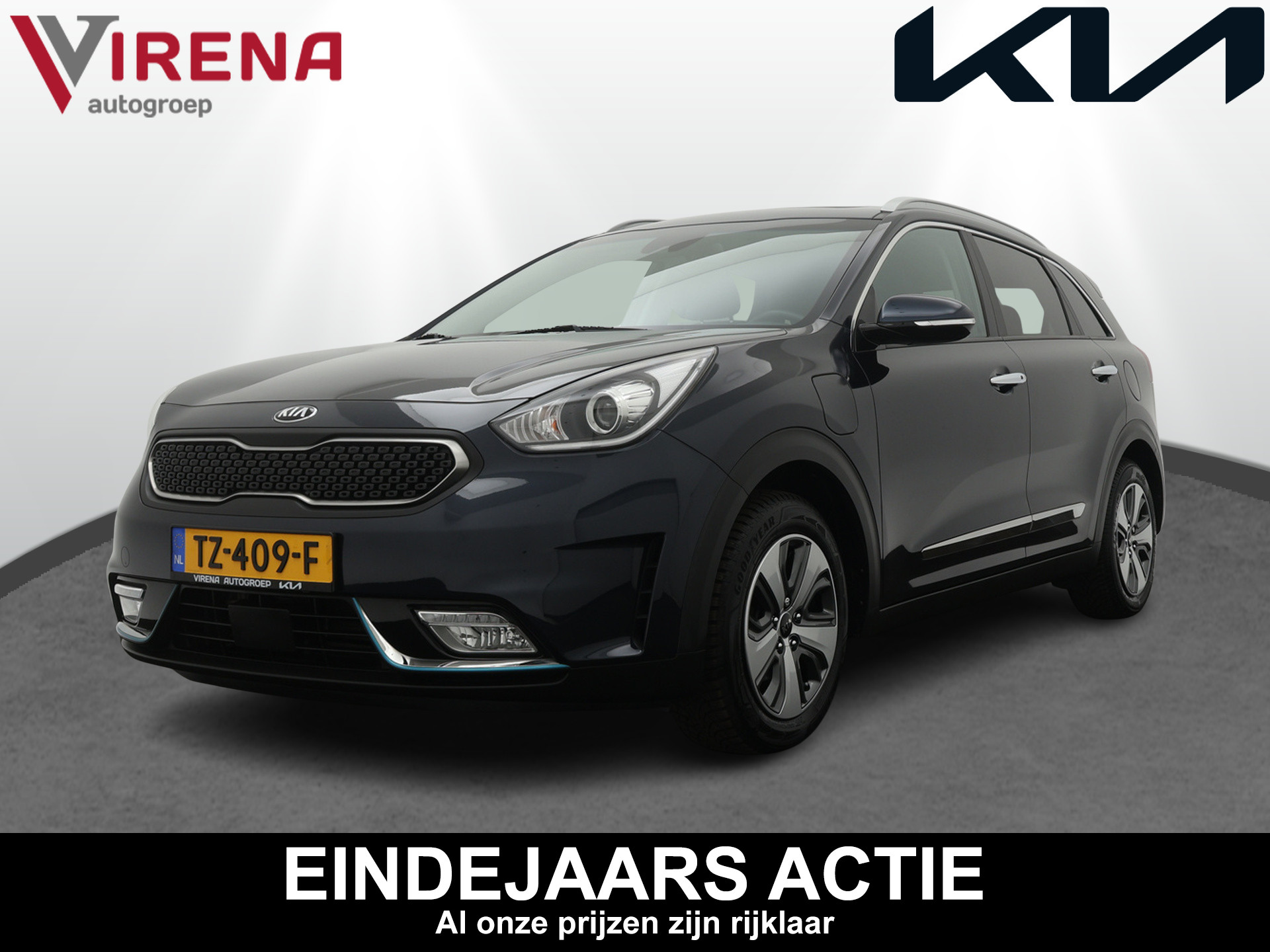 Kia Niro 1.6 GDi PHEV DynamicPlusLine - Lederen bekleding - Navigatie - Stoelverwarming - Climate Control - Fabrieksgarantie tot 11-2025