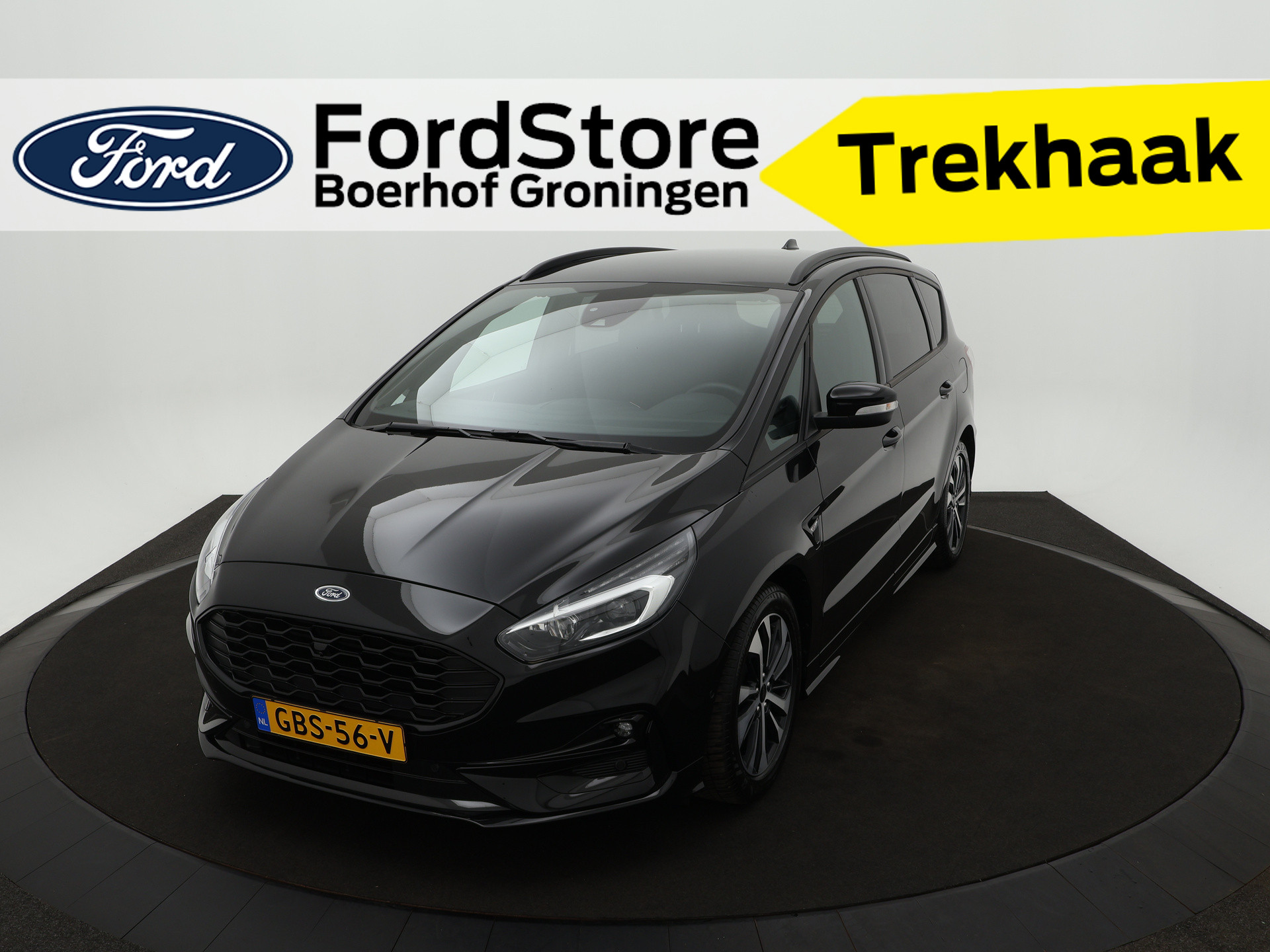 Ford S-Max 2.5 Hybrid 190 pk ST Line Trekhaak | Adapt. cruise I Leder | El. verst. stoel + geh. | Camera |