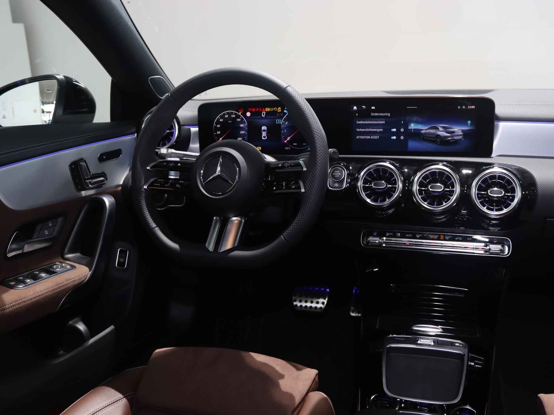 Mercedes-Benz CLA-klasse 180 AMG Line | Facelift | Panoramadak | memorypakket | 19'' | head-up display | MBUX | 360 camera | Sfeerverlichting - 18/25
