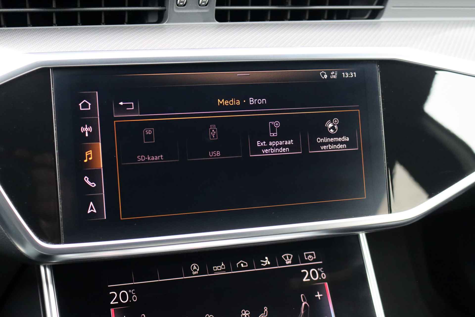 Audi A7 Sportback 4.0 TFSI RS 7 Quattro Aut8 | Vierwielbesturing | Keramisch | Adaptive Cruise Control | HUD | Bang&Olufsen | Stoelventilatie | Nappa Leder | Assistentiepakket City/Tour | Matrix-LED | Soft-Close | - 45/47