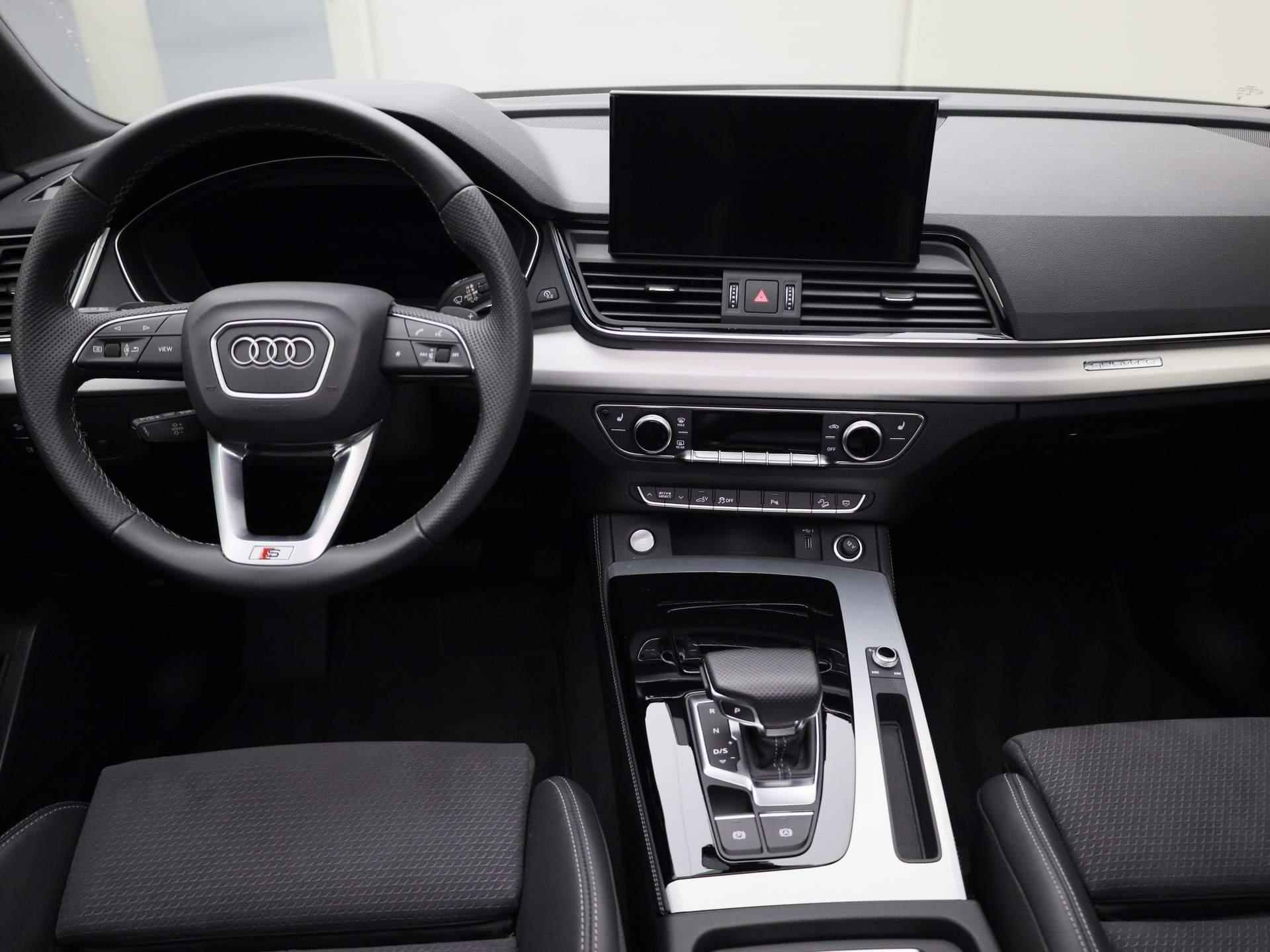 Audi Q5 55 TFSIe 270kW/299PK S Line · Panoramadak · Leder/ Stof · Stoel- & stuurverwarming · Garantie tot maart 2025 - 5/48