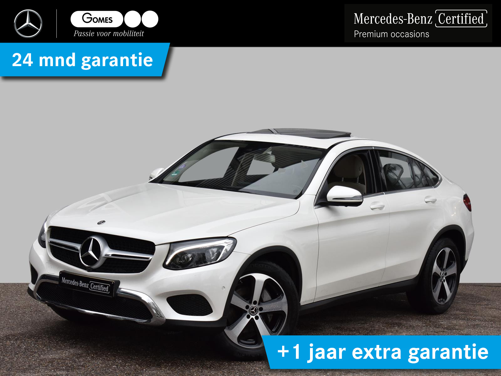 Mercedes-Benz GLC-Klasse Coupé 250 4MATIC | Airmatic | Beige Leder | Schuifdak bij viaBOVAG.nl