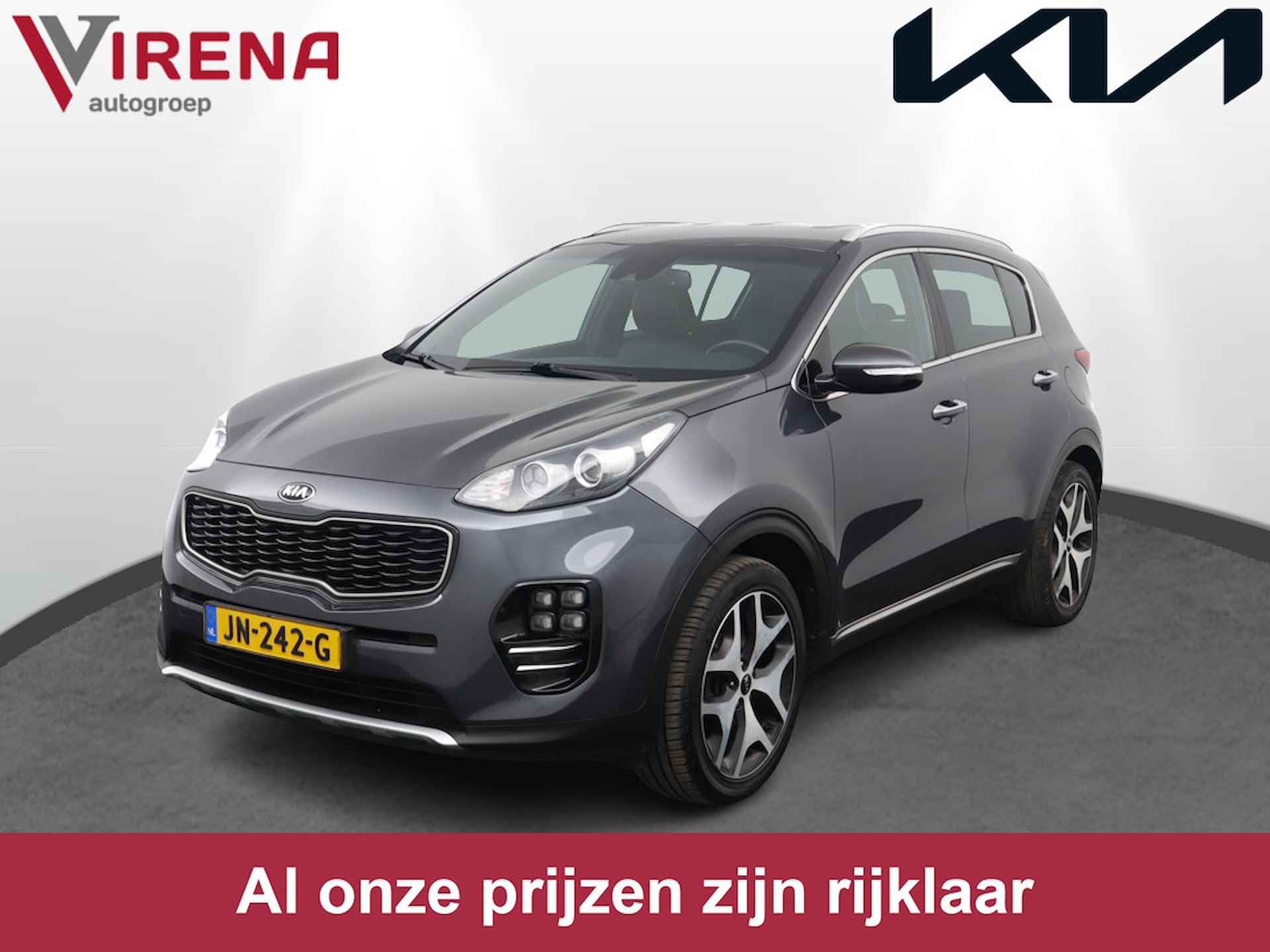 Kia Sportage 1.6 Turbo GT-Line First Edition - Caravantrekker (1.900kg!!) - Navigatie - Lederen bekleding - Trekhaak - 12 maanden BOVAG garantie