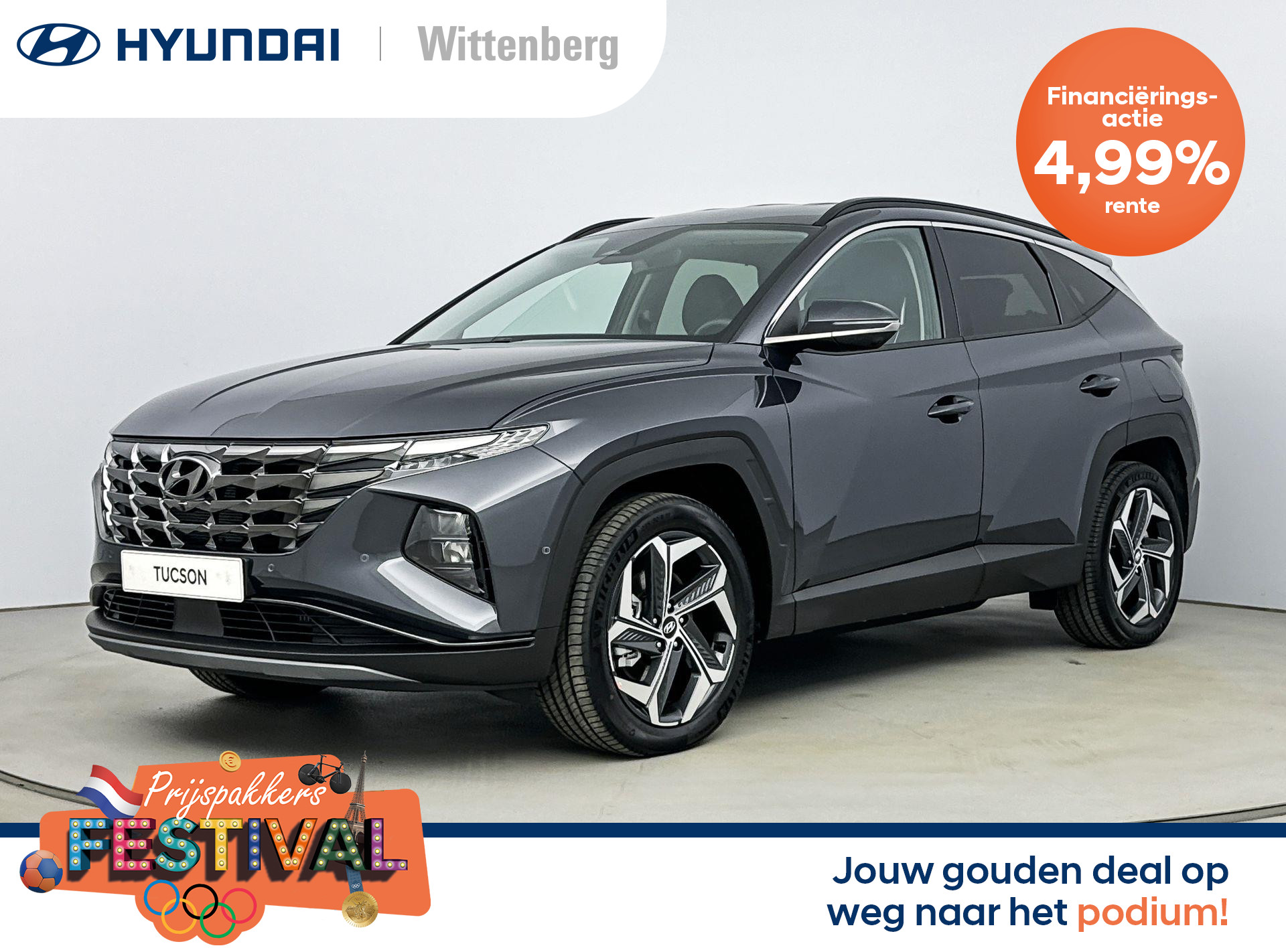 Hyundai Tucson 1.6 T-GDI PHEV Premium 4WD | Incl. €6000,- Prijspakkersactie! | Leer | Stoel + stuurverwarming  | 360 Camera | Memory |