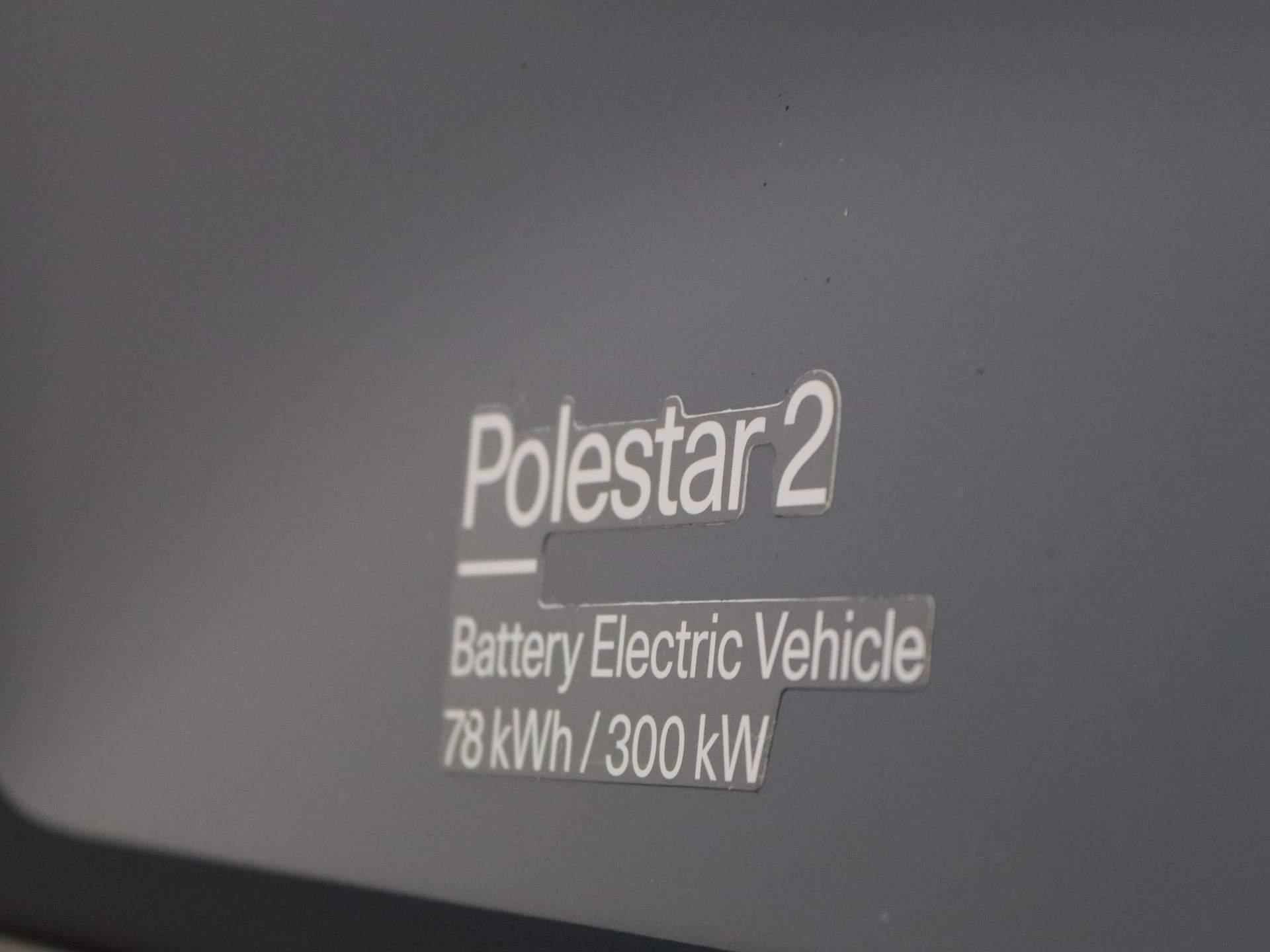 Polestar 2 Long Range Dual Motor Launch Edition 78kWh | Apple/Android Play | Adaptive Cruise | Panorama Dak | DAB | Keyless Entry/Go | LED | PDC V+A | 360 Camera | Leder | 12 Maand BOVAG Garantie! | - 38/42