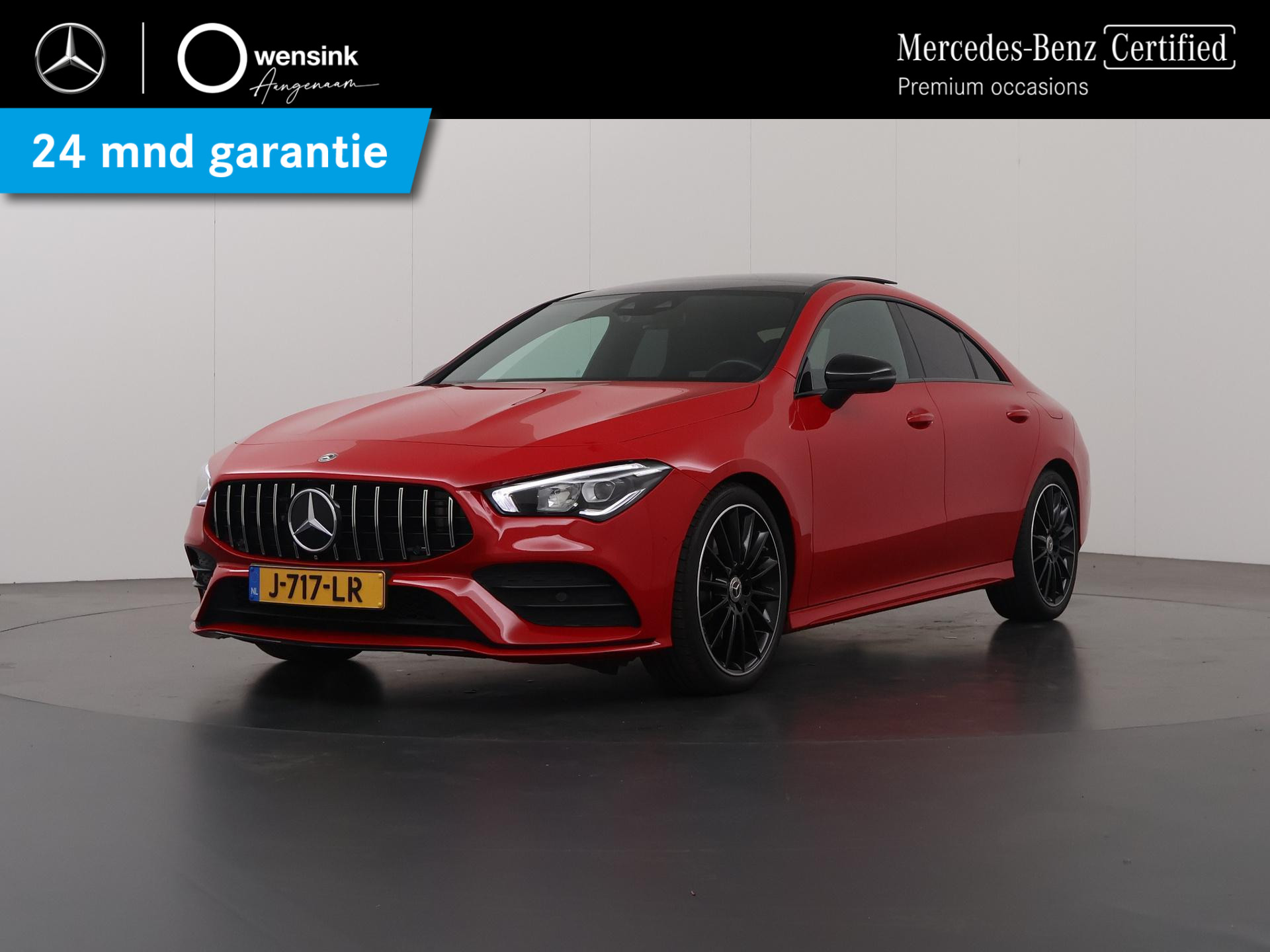 Mercedes-Benz CLA-klasse 220 Premium Plus | AMG Styling | Panoramadak | Wide Screen | Navigatie | Sportstoelen | Camera | DAB | Sfeerverlichting | Stoelverwarming | Ele. kofferdeskel |