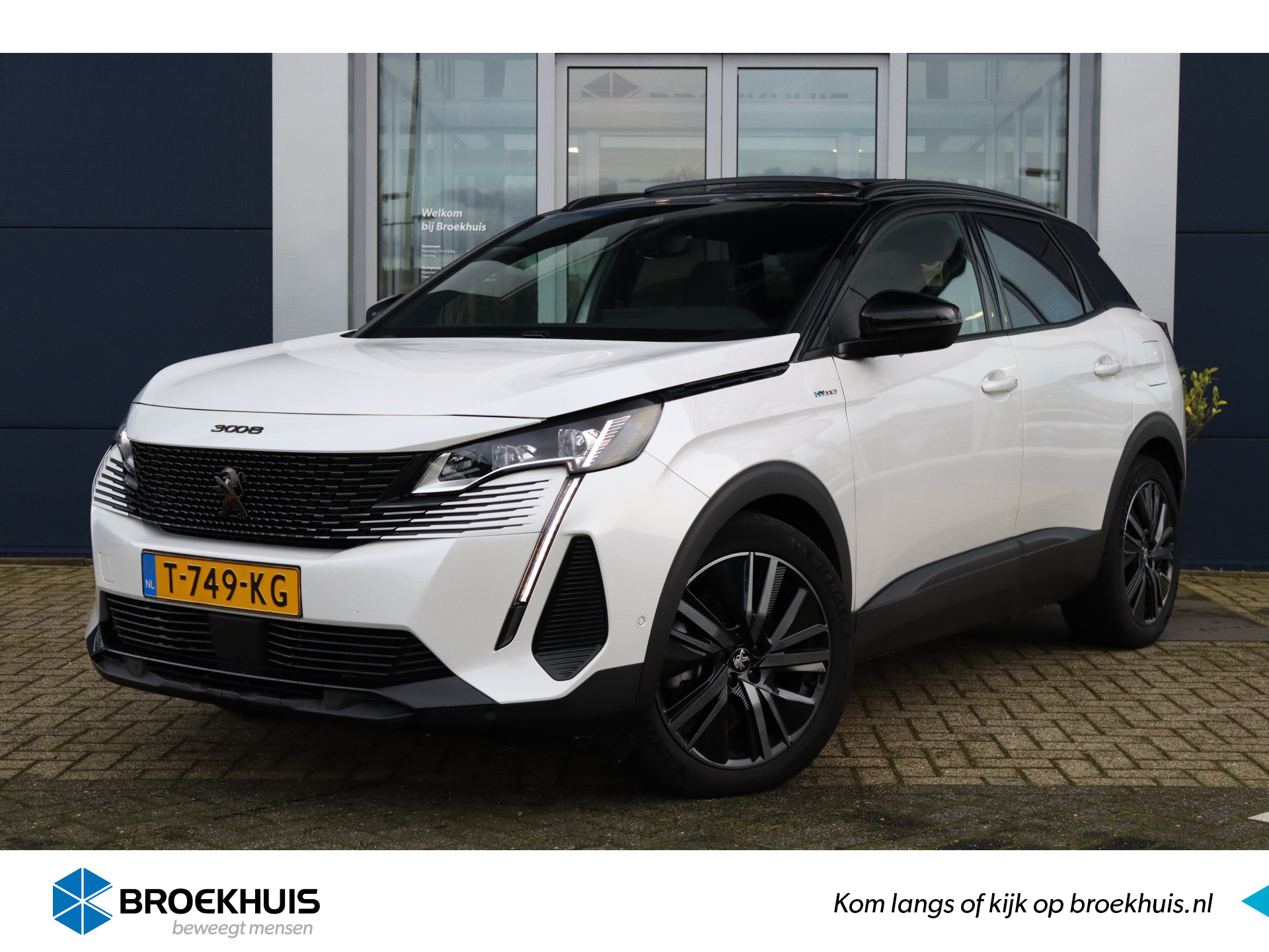 Peugeot 3008 1.6 HYbrid 225-PK GT | Schuif/kantel dak | FOCAL | Massage | Camera | ACC | Blackpack | Keyless | Alcantara | Elektr. klep