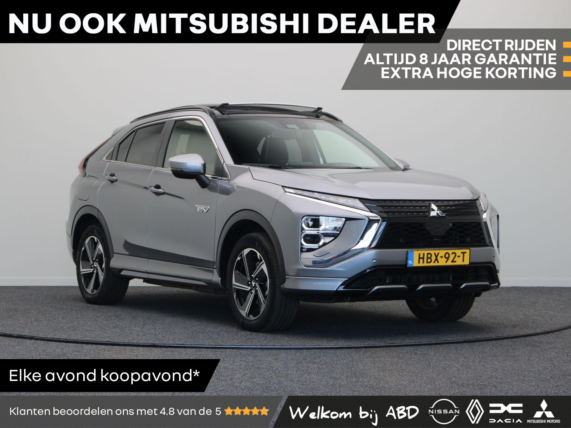 Mitsubishi Eclipse Cross 2.4 PHEV Instyle | 1500kg Trekvermogen | Schuif/Kantel Dak | Stoelverwarming Voor en Achter | Adaptieve Cruise Control |