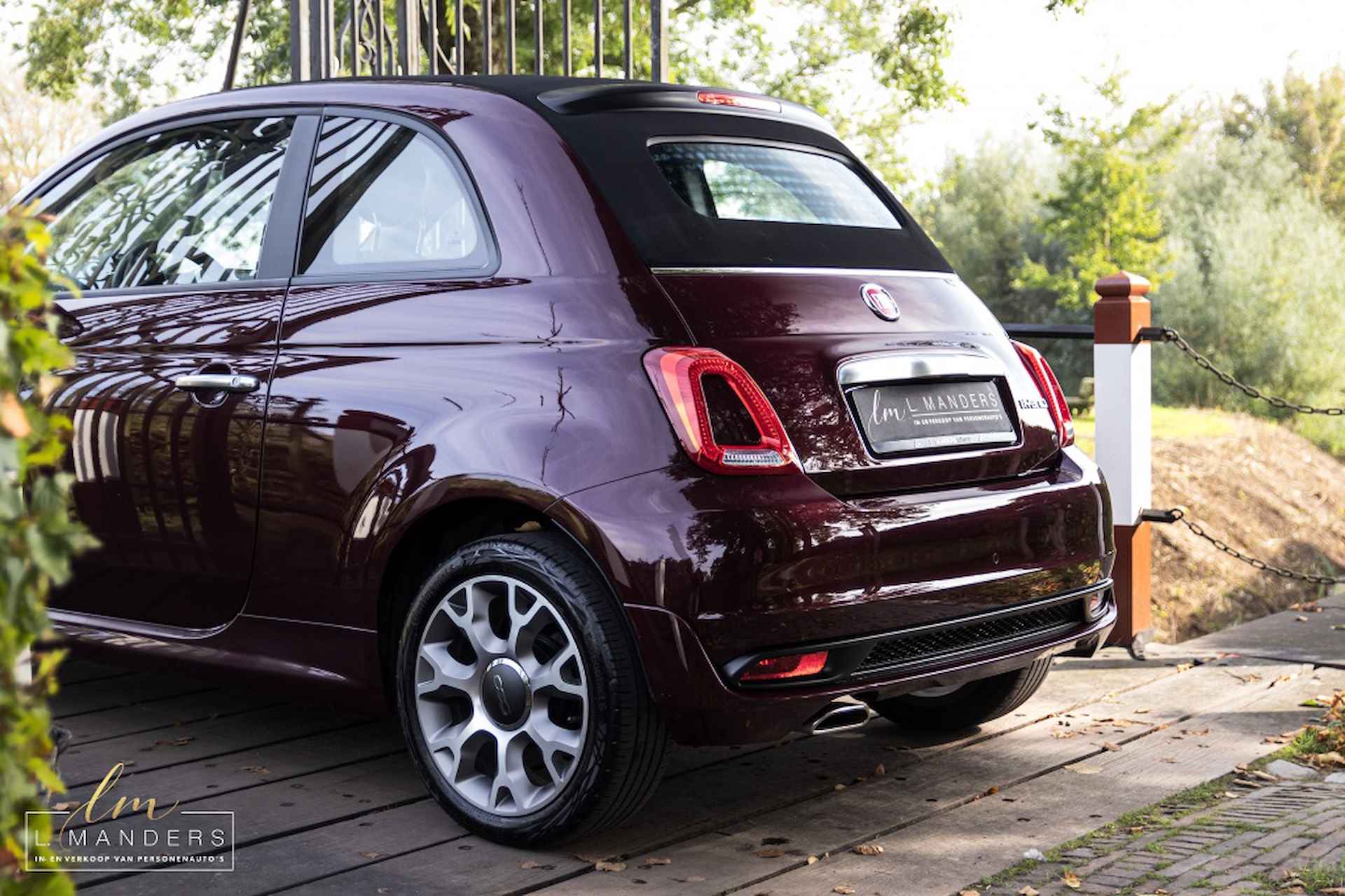 Fiat 500C 1.0 Hybrid Rockstar 2021 BORDEAUX | Cabrio | Sport | Leder - 10/24