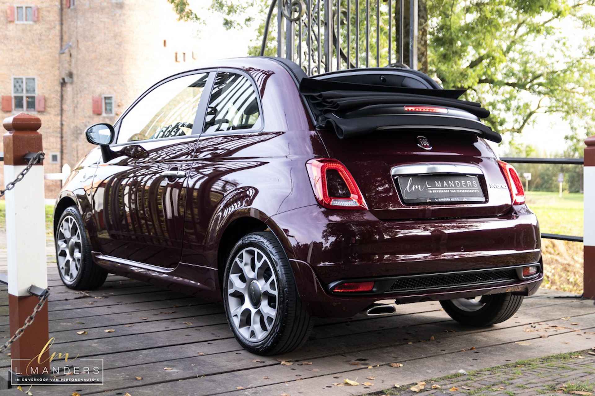 Fiat 500C 1.0 Hybrid Rockstar 2021 BORDEAUX | Cabrio | Sport | Leder - 12/24