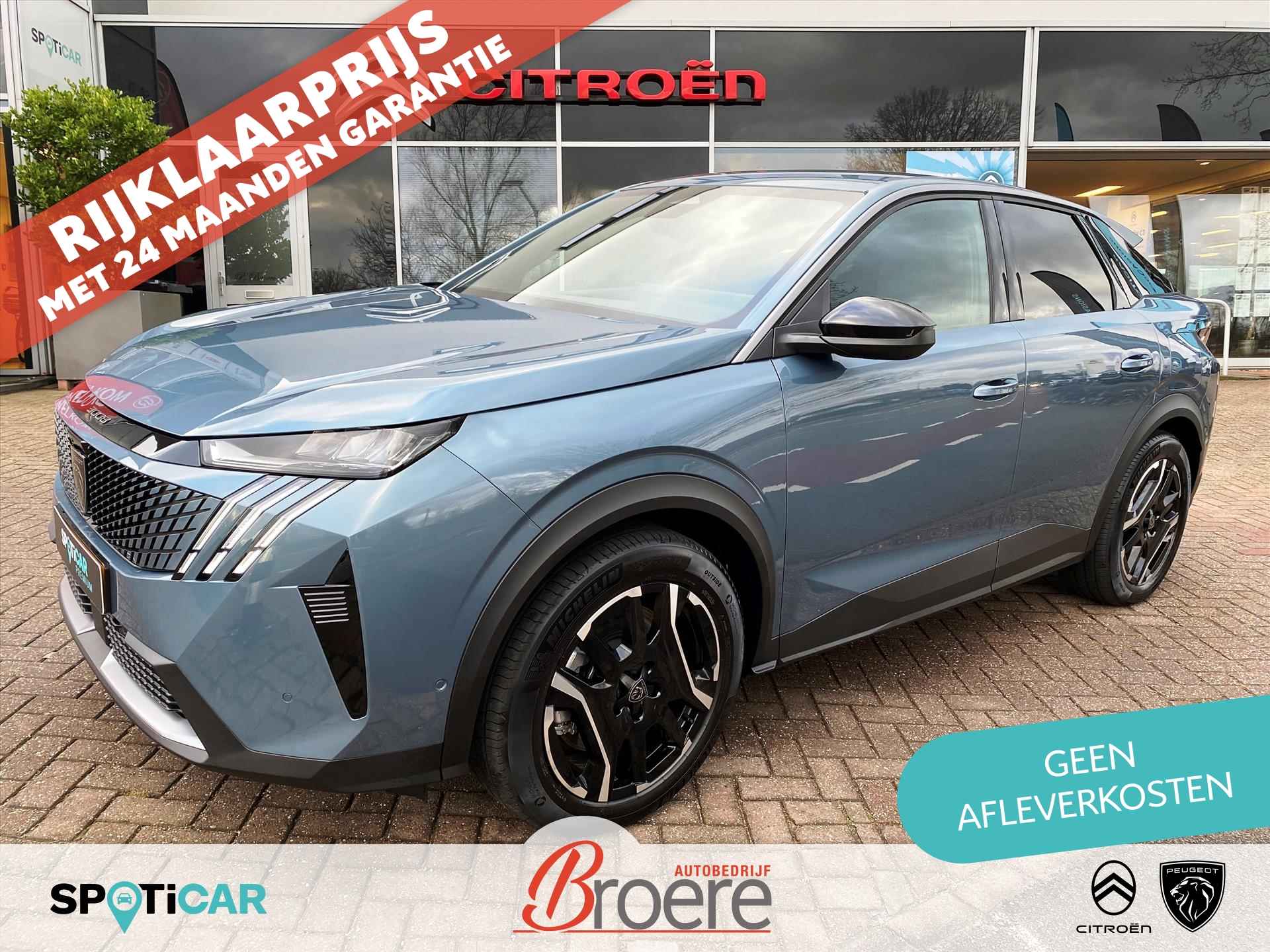 PEUGEOT 3008 EV 73 kWh 210pk Allure Range tot 529 km | camera, keyless, 19 inch velgen, 3 fase lader, adaptive cruise, climate, navigatie, apple, android