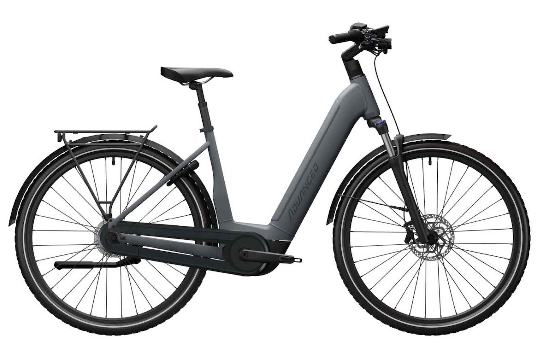 Advanced Ebike Das Original TOUR Pro Wave 55 Perf. 75 / 500 Wh / Intuvia 100 Lage instap Stone Grey Glossy 55cm 2024