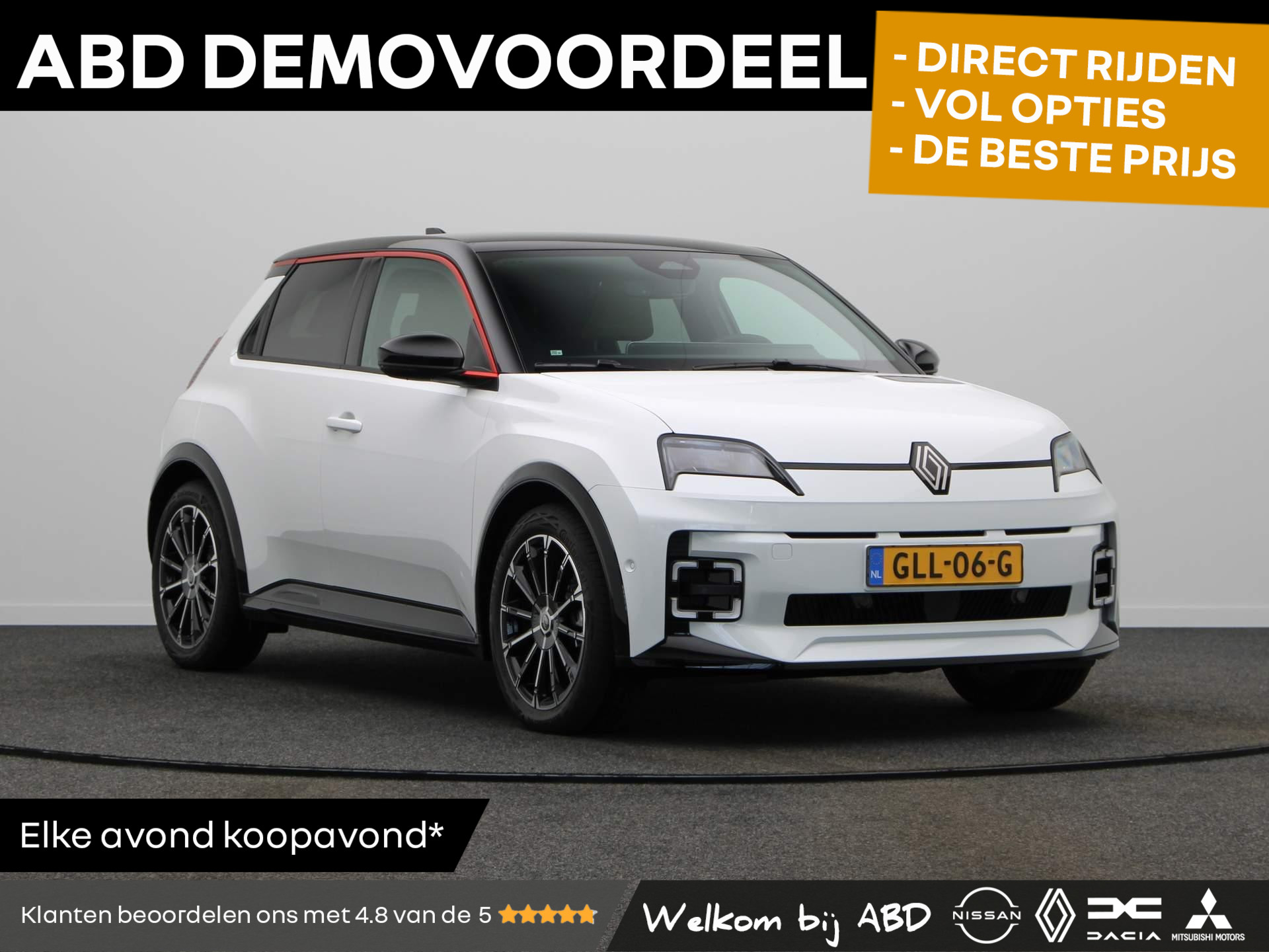 Renault 5 comfort range iconic cinq 52 kWh Renault 5 iconic cinq 52 kWh | V2L | Adaptieve cruise control | Stoel- en stuurwielverwarming |