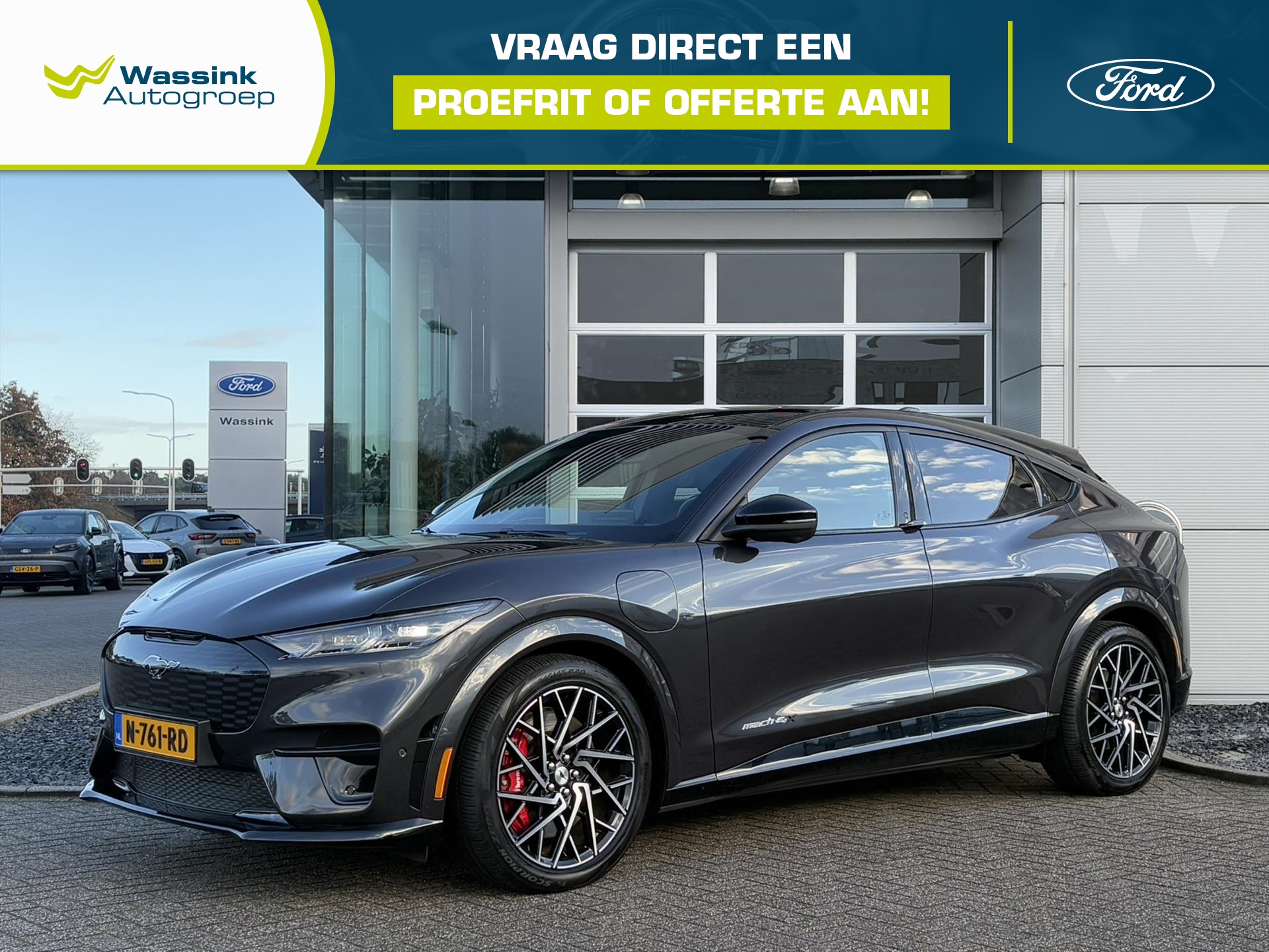 Ford Mustang Mach-E 98kWh 487pk AWD GT | Leder/Alcantara Bekleding | B&O Audio | Volledig Elektrisch | 360° Camera | 20" Lichtmetalen Velgen | Brembo Remmen |