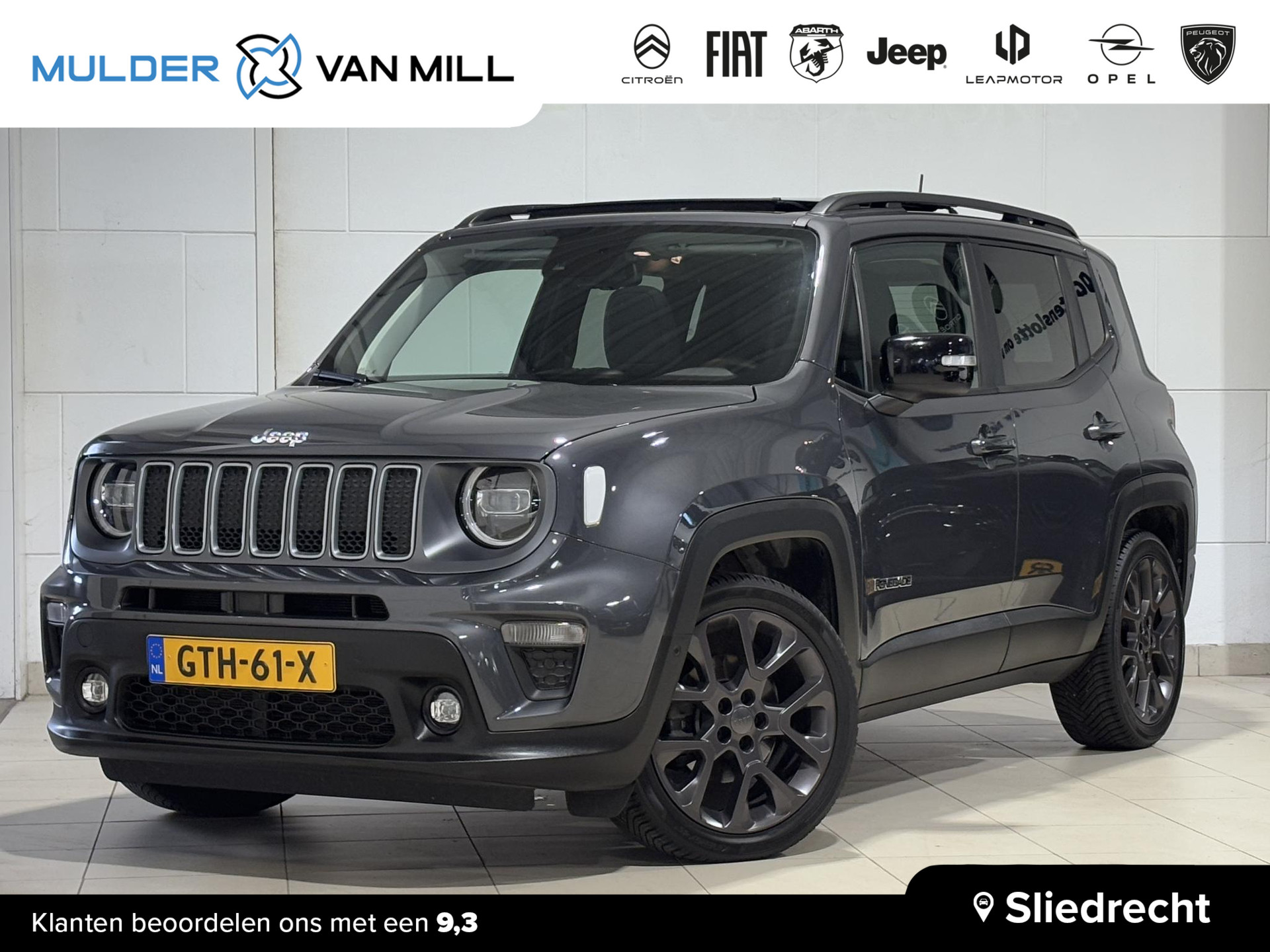 Jeep Renegade SUV 1.5T e-Hybrid S 130pk AUTOMAAT | SCHUIF/KANTELDAK | LEDER | NAVI | CAMERA | STOEL+STUURVERW. | KEYLESS ENTRY | ADAPTIVE CRUISE | FULL-LED KOPLAMPEN |