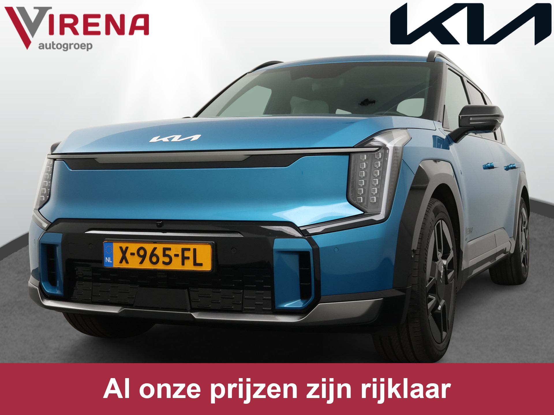 Kia EV9 Launch Edition GT-Line AWD 100 kWh * Rijdende Demo * - Navigatiesysteem 12,3 inch scherm - Batterijverwarming - Digitale Key - Head-up display - Bi-directioneel laden & Slimladen (V2G/V2H) - Fabrieksgarantie Tot 2030