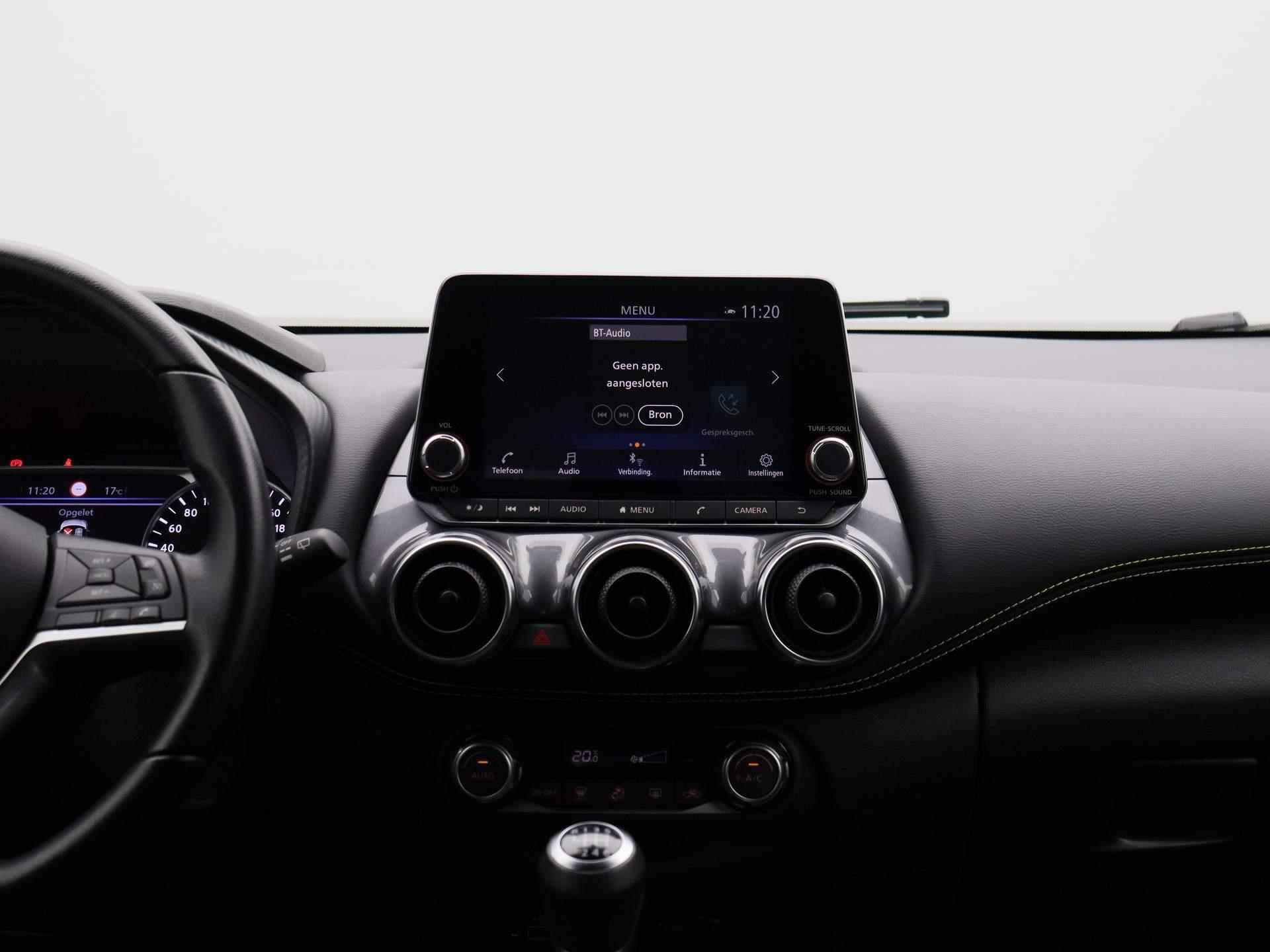 Nissan Juke 1.0 DIG-T Kiiro | 19" LMV | Camera | PDC Voor + Achter | Apple Carplay & Android Auto | Keyless | LED-Verlichting | Half-Lederen Bekleding | Climate Control - 9/38