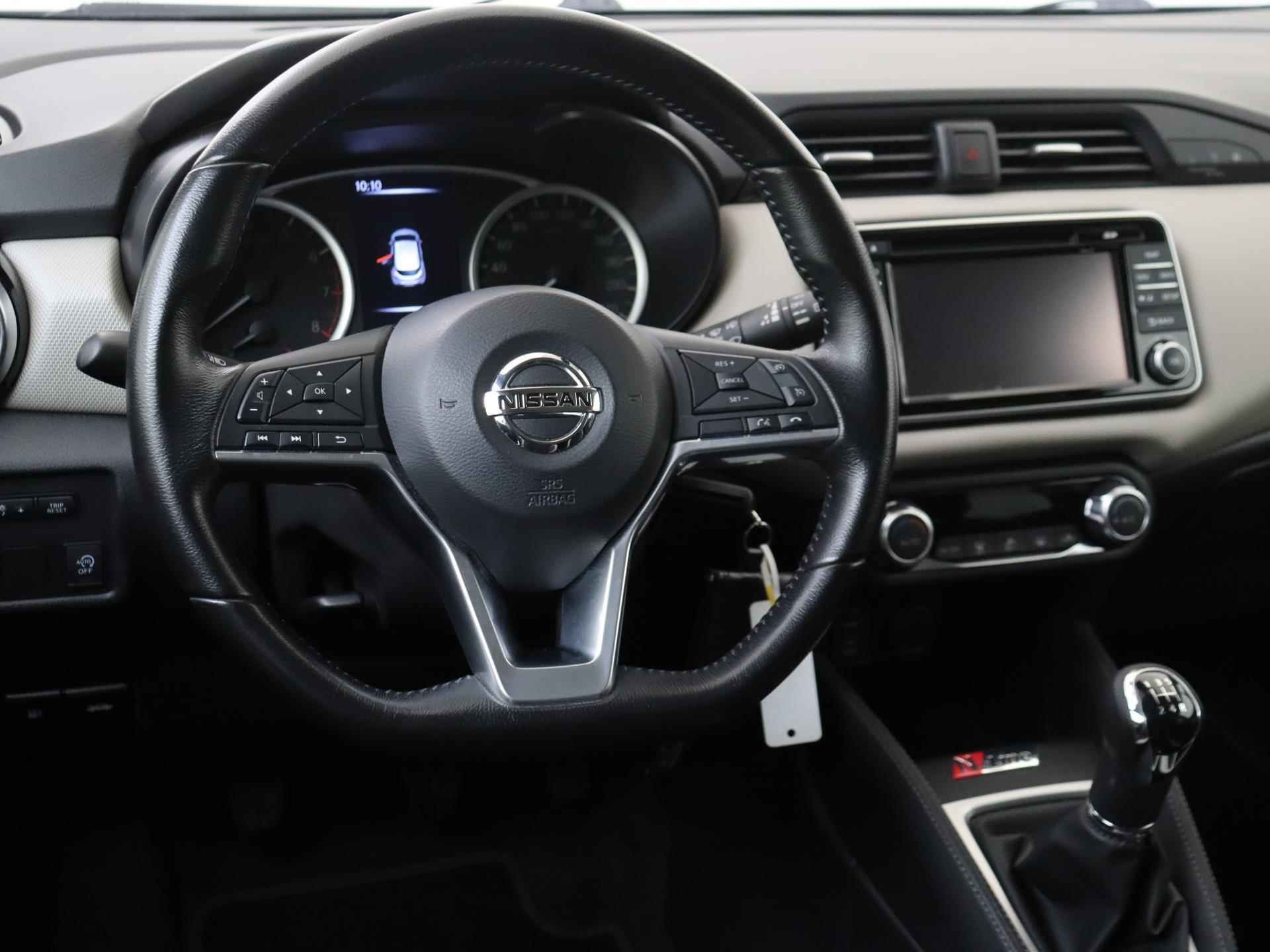Nissan Micra 0.9 - 90PK IG-T N-Line Sport | Navigatie | Camera | Cruise Control | Climate Control  | Parkeersensoren | Licht & Regen Sensor | LED Dagrijverlichting | Bluetooth Audio/Telefoon | Electrische Ramen | Centrale Deurvergrendeling | 17 inch Velgen | - 6/24