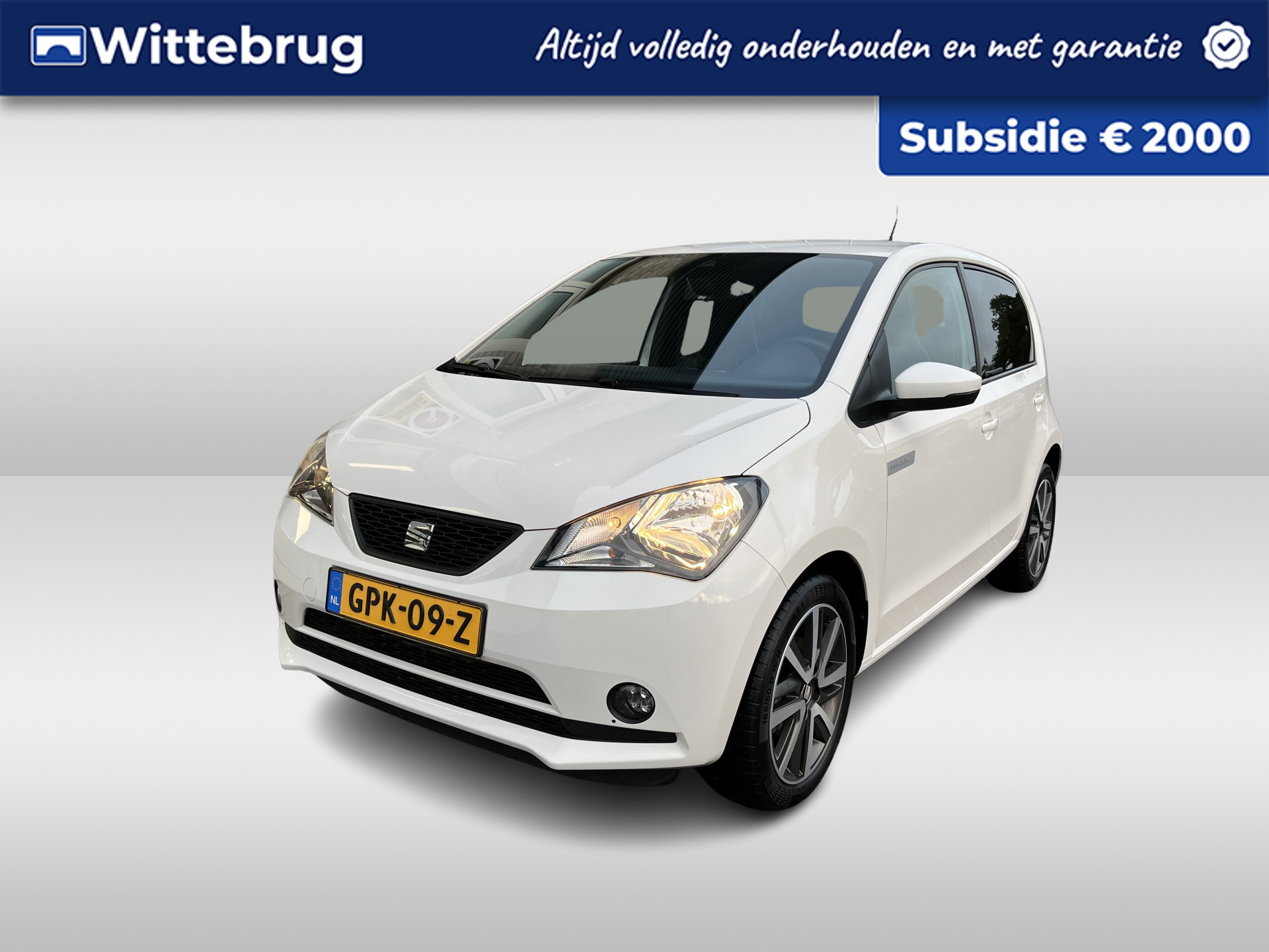 SEAT Mii Electric electric Plus / SUBSIDIE/ 13.800 KM/ PARK. SENSOREN/ CRUISE/ STOEL VERWARM./ VOORRUIT VERWARM./ BLUETOOTH/ CLIMA/ DAB/