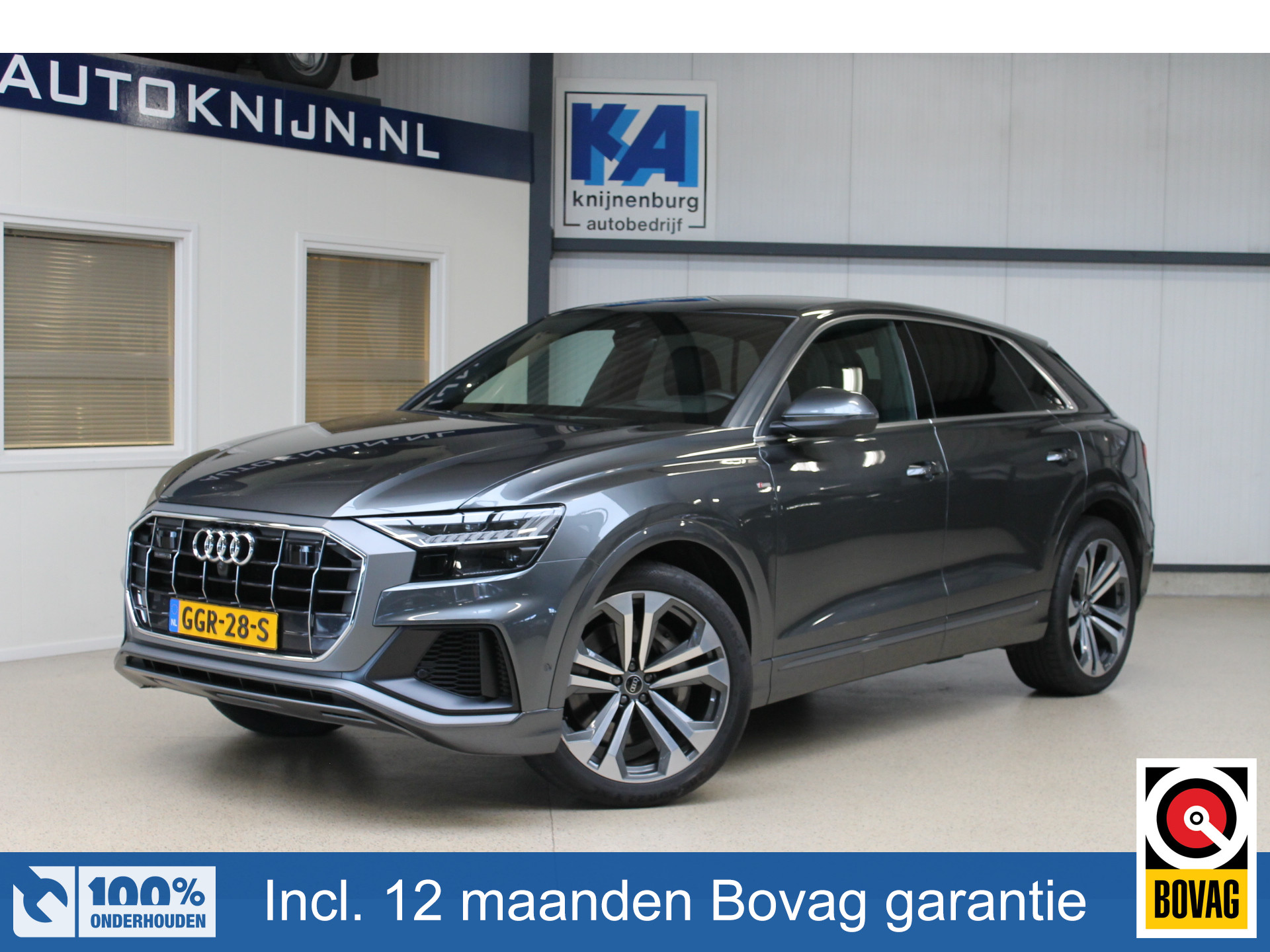 Audi Q8 55 TFSIe 380pk quattro Pro Line S | Luchtvering | Stoelen elek verstelbaar + geheugen, geventileerd & verwarmd | 360° camera | 100% (Dealer) onderhouden label