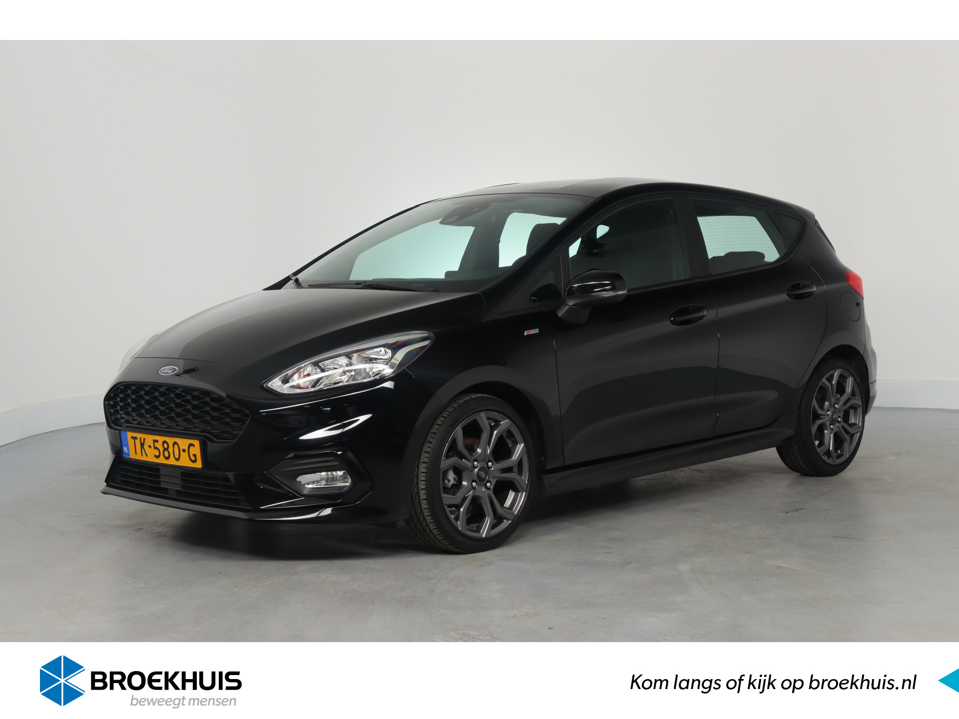 Ford Fiesta 1.0 EcoBoost ST-Line | Navigatie | Climate Control | Keyless | 17 inch | Cruise Control | Lane Assist | Apple Carplay | Android bij viaBOVAG.nl
