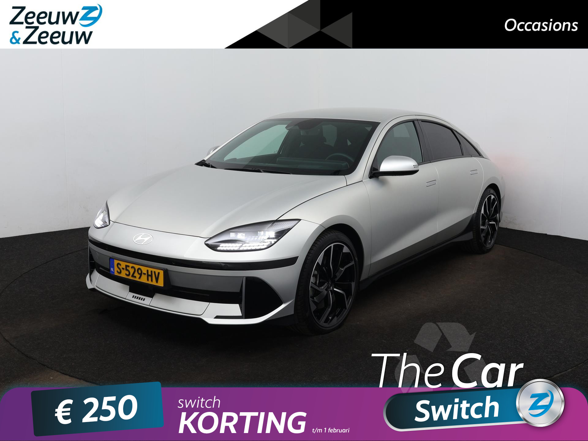 Hyundai IONIQ 6 Connect 77 kWh | 20'' LM-velgen | Navigatie | Dodehoek detectie | HUD |