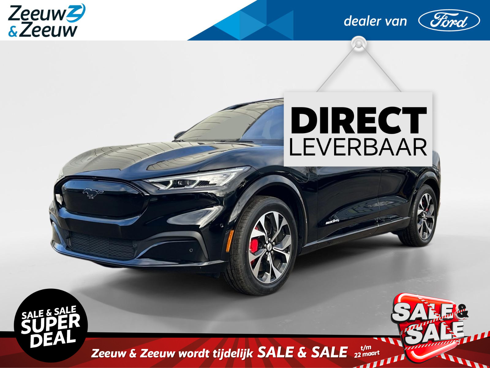 Ford Mustang Mach-E Premium AWD 72,6 kWh 316pk | Direct leverbaar | Stoel- stuur en voorruitverwarming | Panorama dak | Achteruit rij camera | Adaptieve cruise control | BLISS | Ford Blue Cruise mogelijk