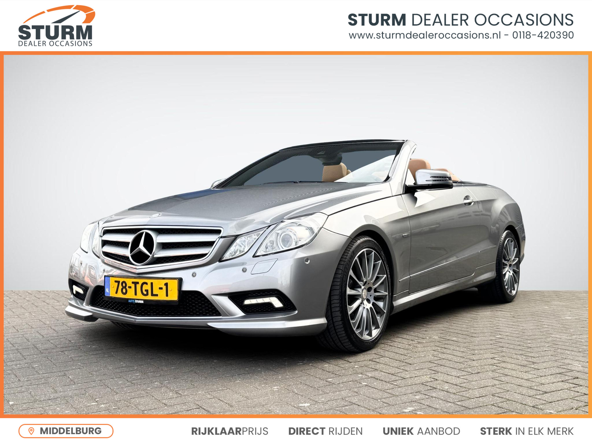 Mercedes-Benz E-klasse Cabrio 200 CGI Avantgarde NL-Auto | Stoel- + Nekverwarming | Navigatie | Bi-Xenon | Cruise & Climate Control | Vol-Leder | Rijklaarprijs!