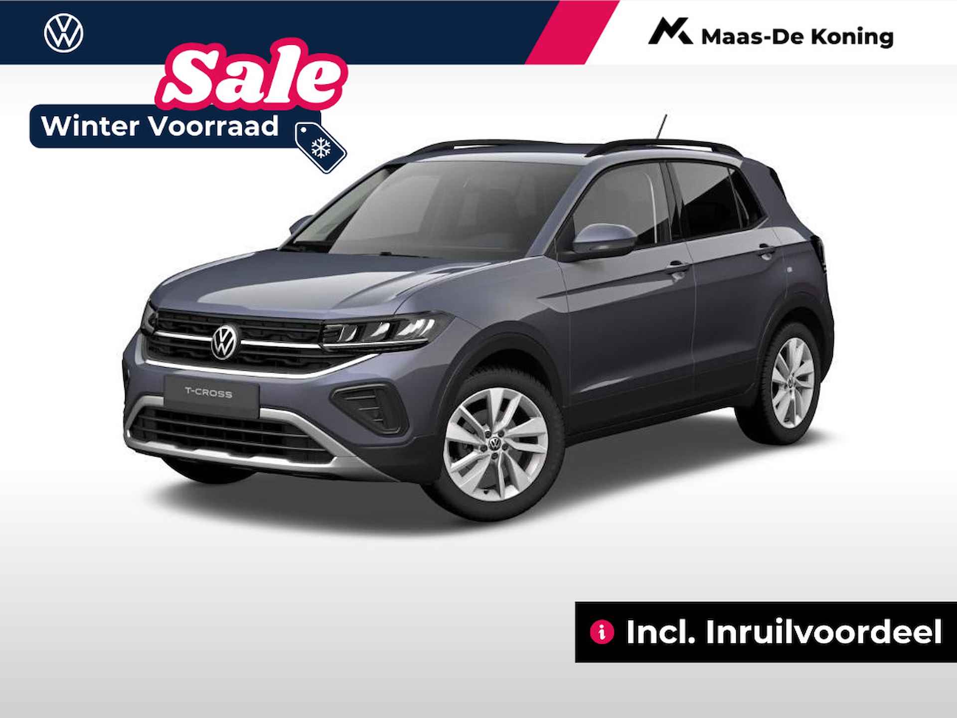 Volkswagen T-Cross Life Edition 1.0 TSI 115 pk 7 versn. DSG · Airconditioning automatisch, 2-zone (climatronic) · achteruitrijcamera · incl. inruilvoordeel - 1/7