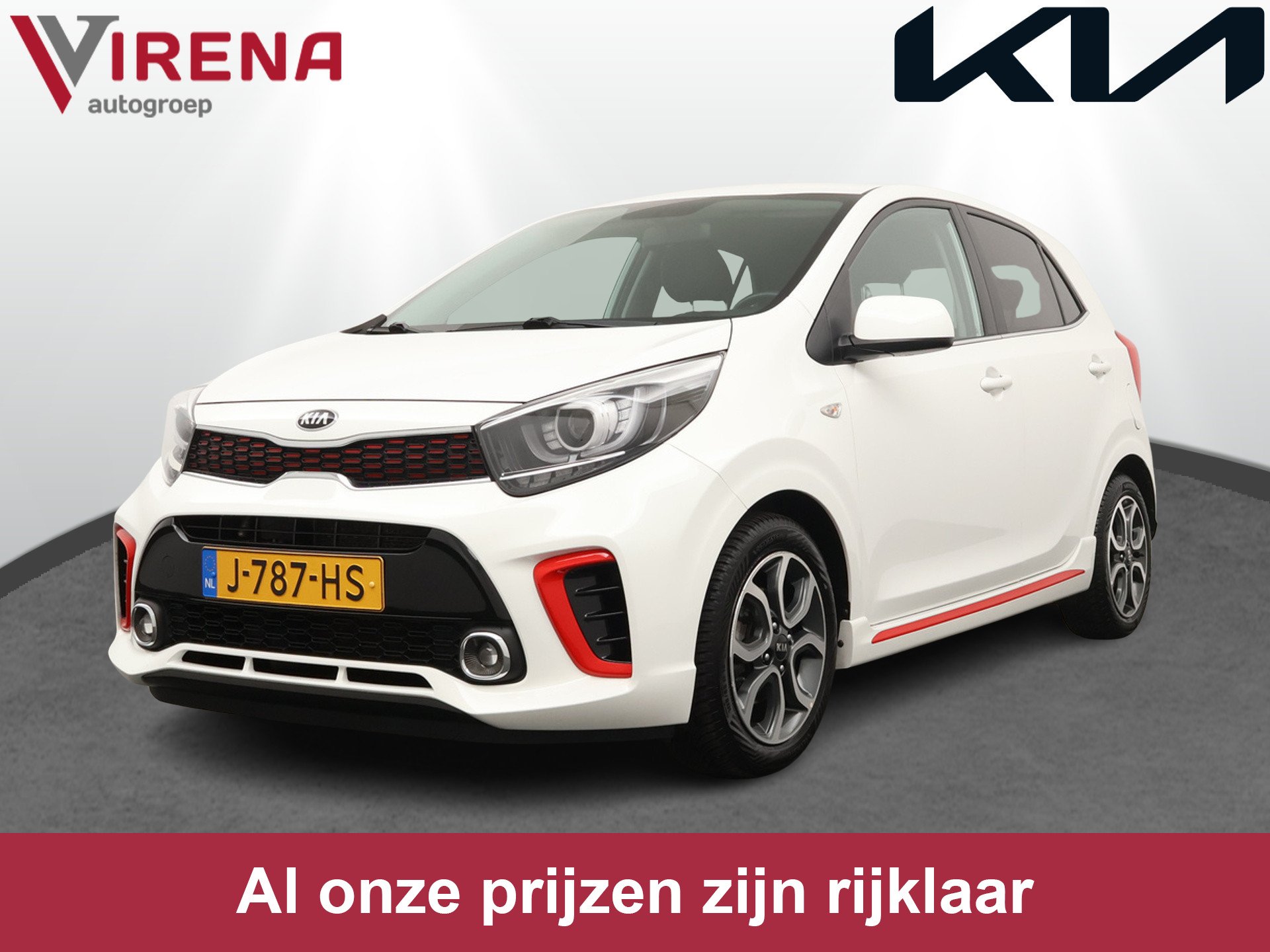 Kia Picanto 1.0 MPi GT-Line Edition - Apple CarPlay / Android Auto - Navigatie - Cruise Control - Airco - Fabrieksgarantie tot 08-2027