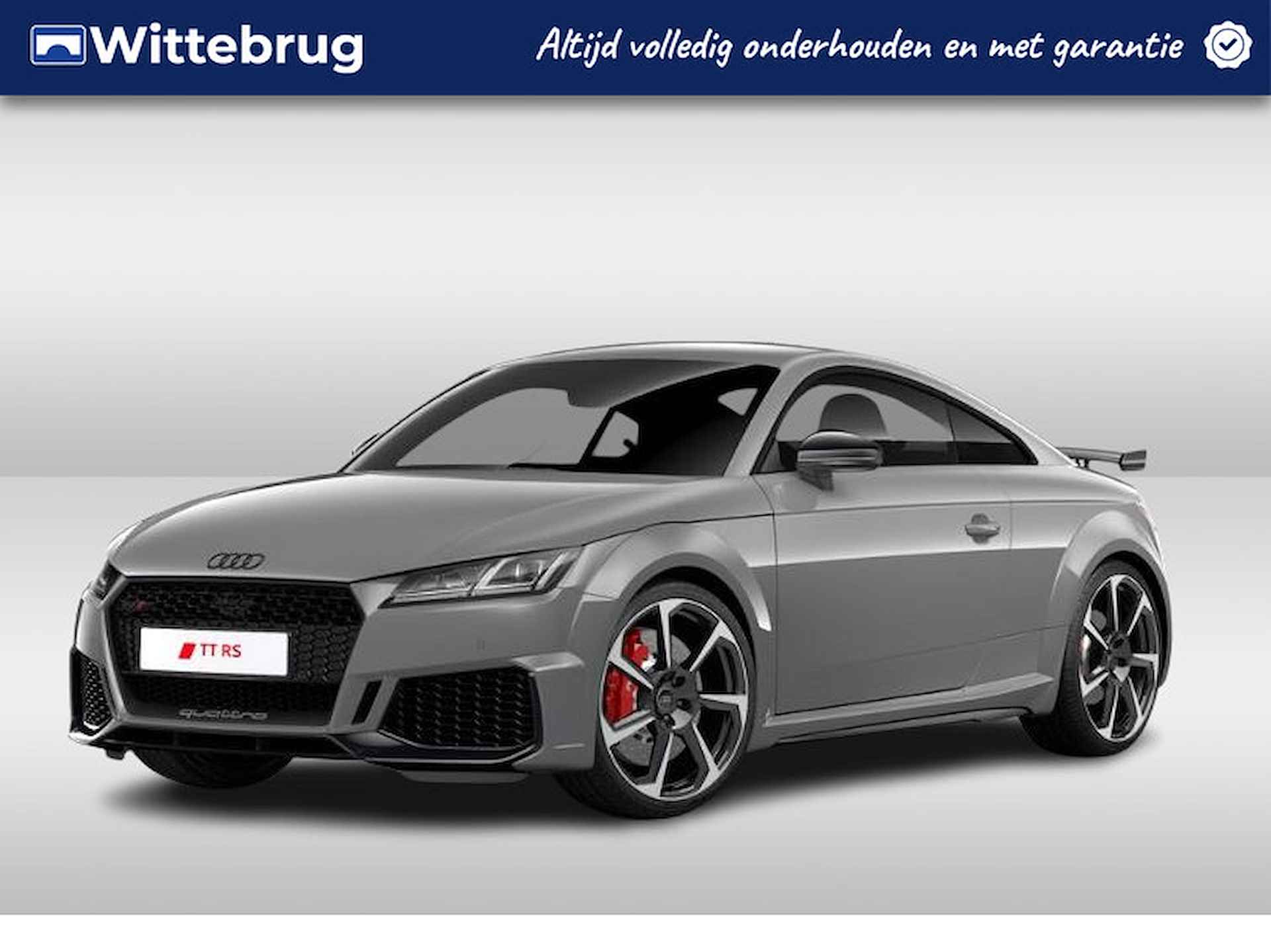 Audi TT RS Coupé 2.5 TFSI 400pk s-tronic quattro | RS sportuitlaat | RS designpakket rood | Bang & Olufsen | Elektr. stoelen | 20" LM velgen | Comfortsleutel | MMI Navigatie plus