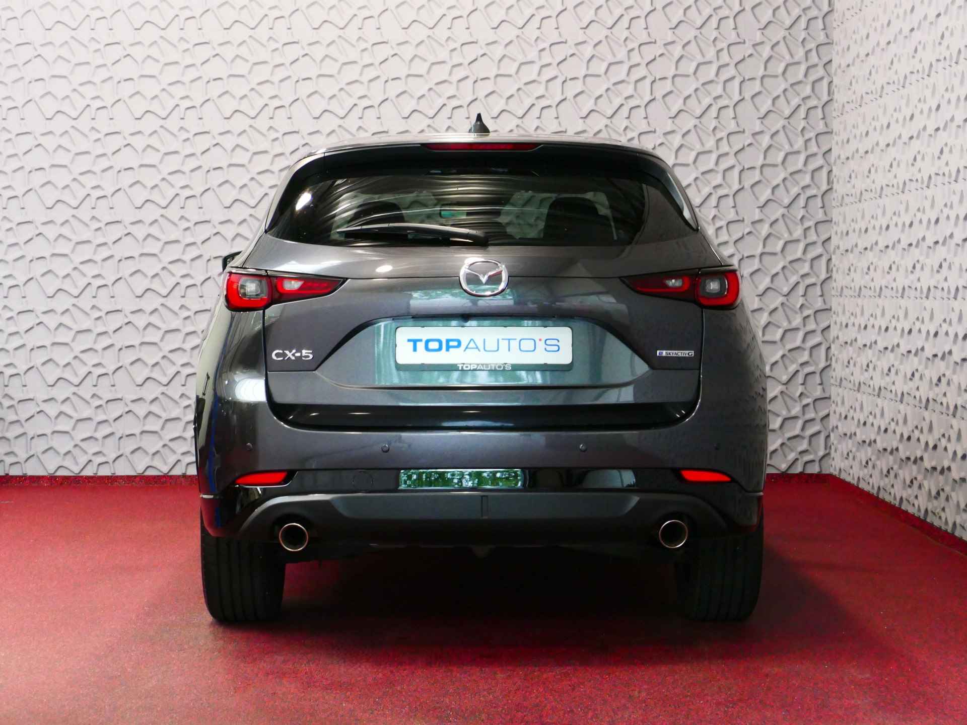 Mazda CX-5 E-SKYACTIV MHEV 2.0 165 PK HOMURA LEER BOSE ELEK.KLEP HEADUP 360.CAMERA 19''LMV FULL LED CARPLAY NAVI STOEL/STUUR VERW. STOELKOE 06/2024 - 6/64