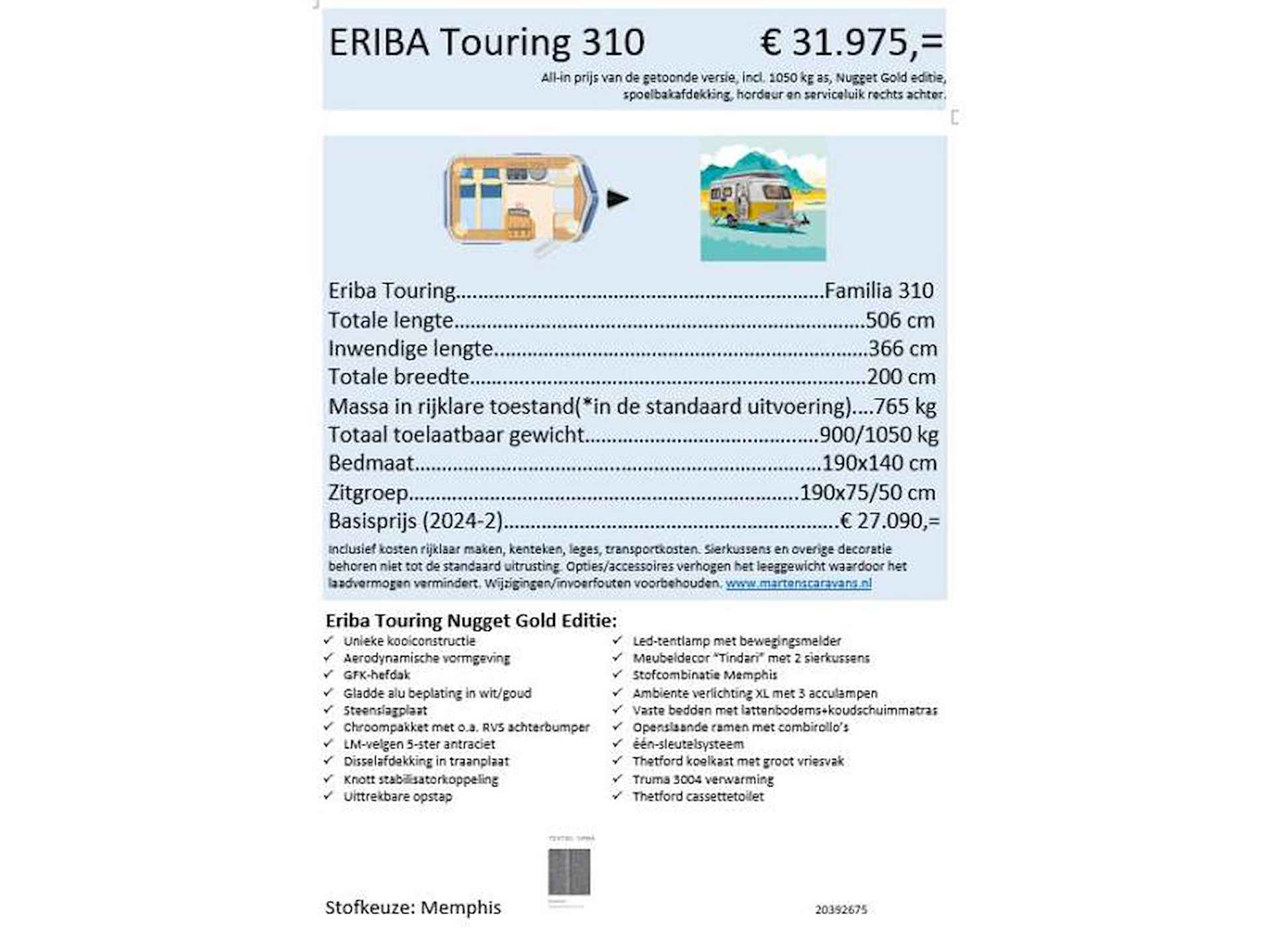 Eriba Touring 310 Nugget Gold - 20/20