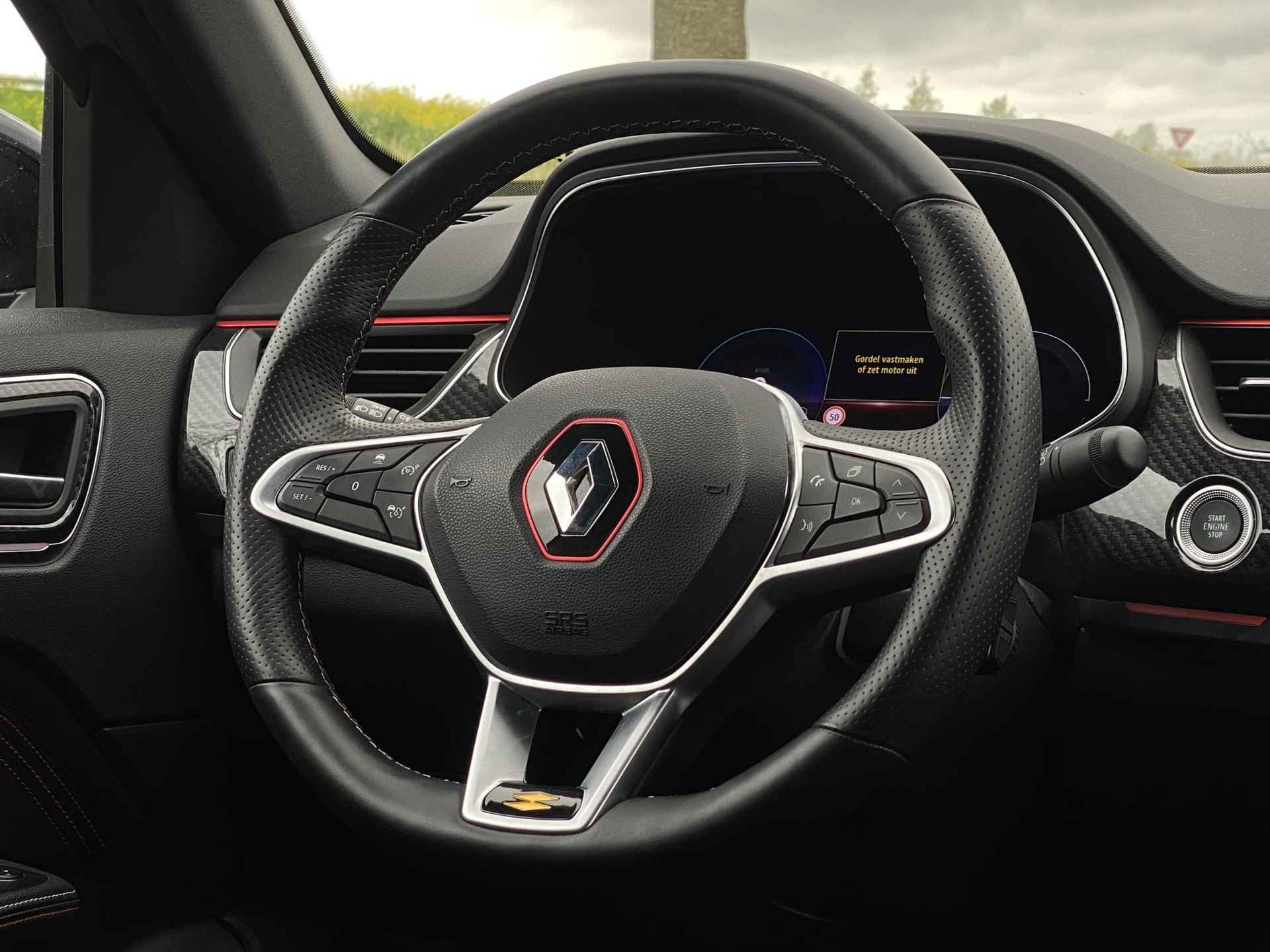 Renault Arkana 1.6 E-Tech Hybrid 145 R.S. Line | NL Auto | Adaptieve CruiseControl | PrivacyGlass | KeylessGo/Entry | LED | DAB | Apple CarPlay | Camera | Dodehoek detectie | Lederen bekleding | Navigatie 9,3" | RS Line Pakket | NL Auto | - 32/42