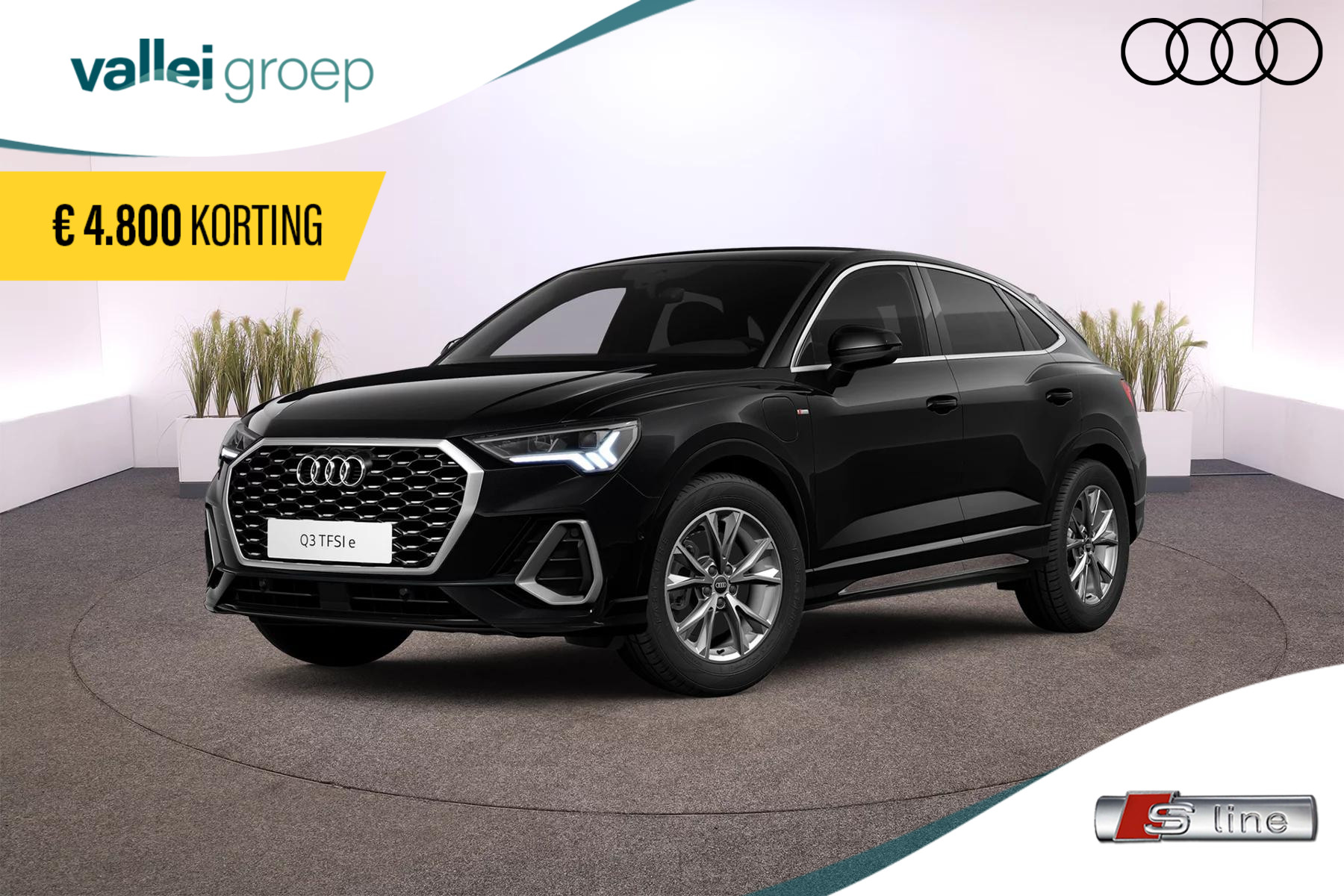 Audi Q3 Sportback S Edition 45 TFSI e 245 pk | Comfortsleutel zonder safelock | Leder en mono.pur 550 s-logo's | Adaptive cruise control |