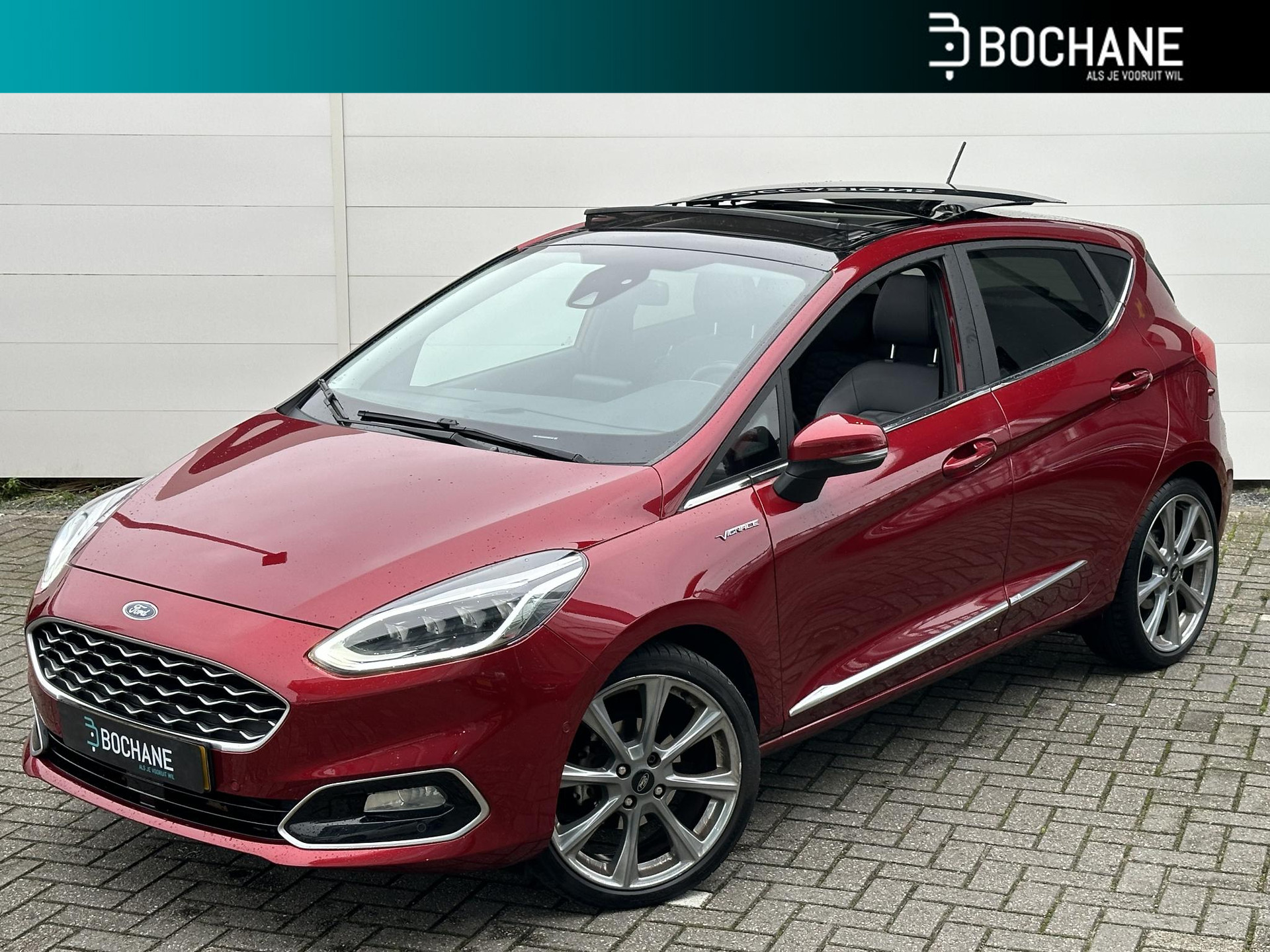 Ford Fiesta 1.0 EcoBoost Vignale | COMPLEET | 125pk | Open dak | Camera | B&O | Dealer Onderhouden | Adap. Cruise!