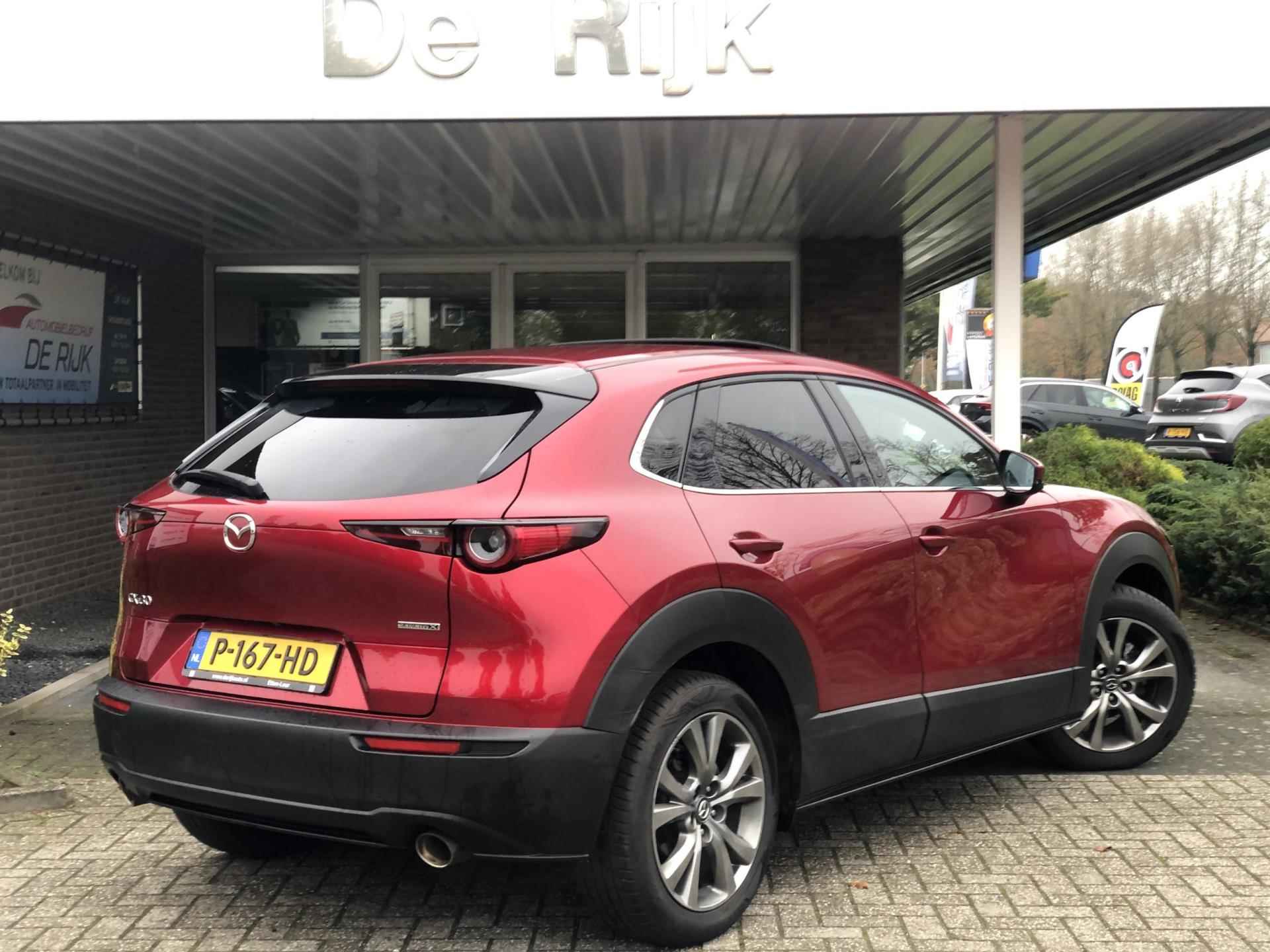 Mazda CX-30 2.0 e-SkyActiv-X M Hybrid Luxury | Schuifdak, Leder, 360Camera, Stoel+Stuurverw., El. A.klep | Dealeronderhouden | - 7/45