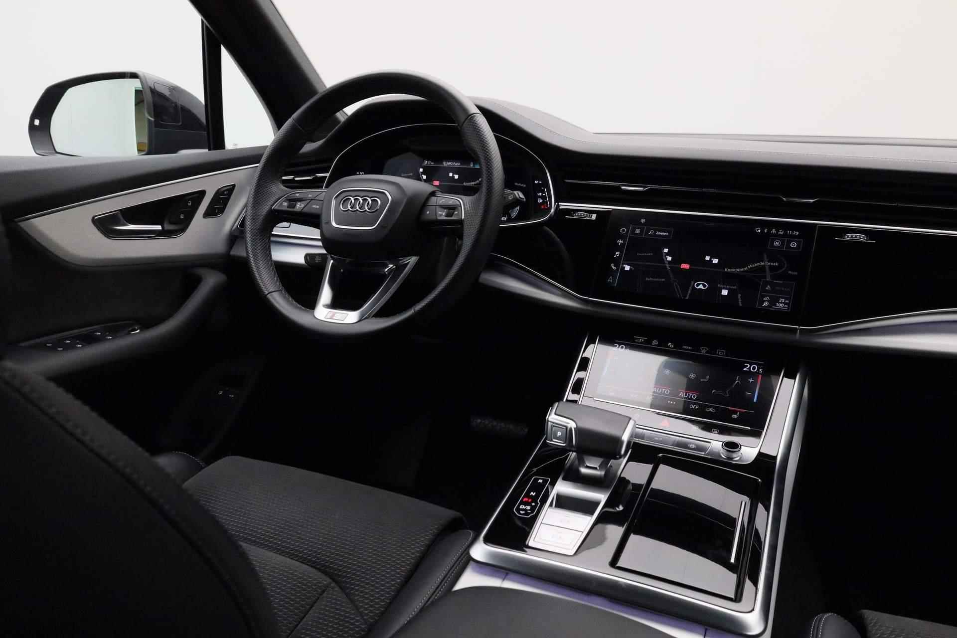 Audi Q7 55 TFSI e 381PK tiptronic quattro Pro Line S | Pano | Trekhaak | 360 camera | HUD | Laser LED | 22 inch | Keyless | Zwart optiek - 36/57