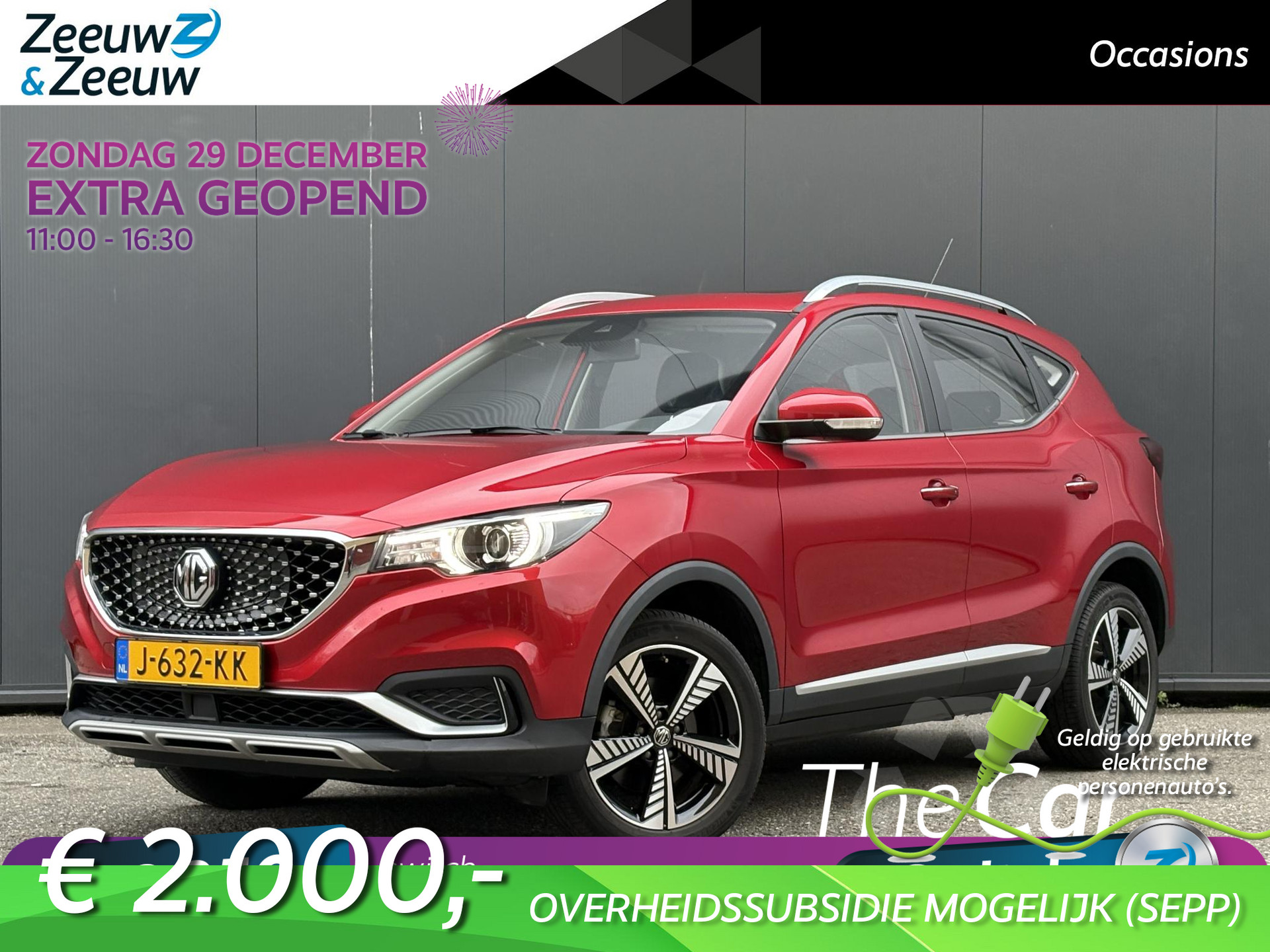 MG ZS EV Luxury 45 kWh 1e Eigenaar | Navi | Apple Carplay/Android Auto | Bluetooth | Camera | Climate & (adaptieve) cruise control | Pano dak | Metallic lak | Bovag garantie | NAP