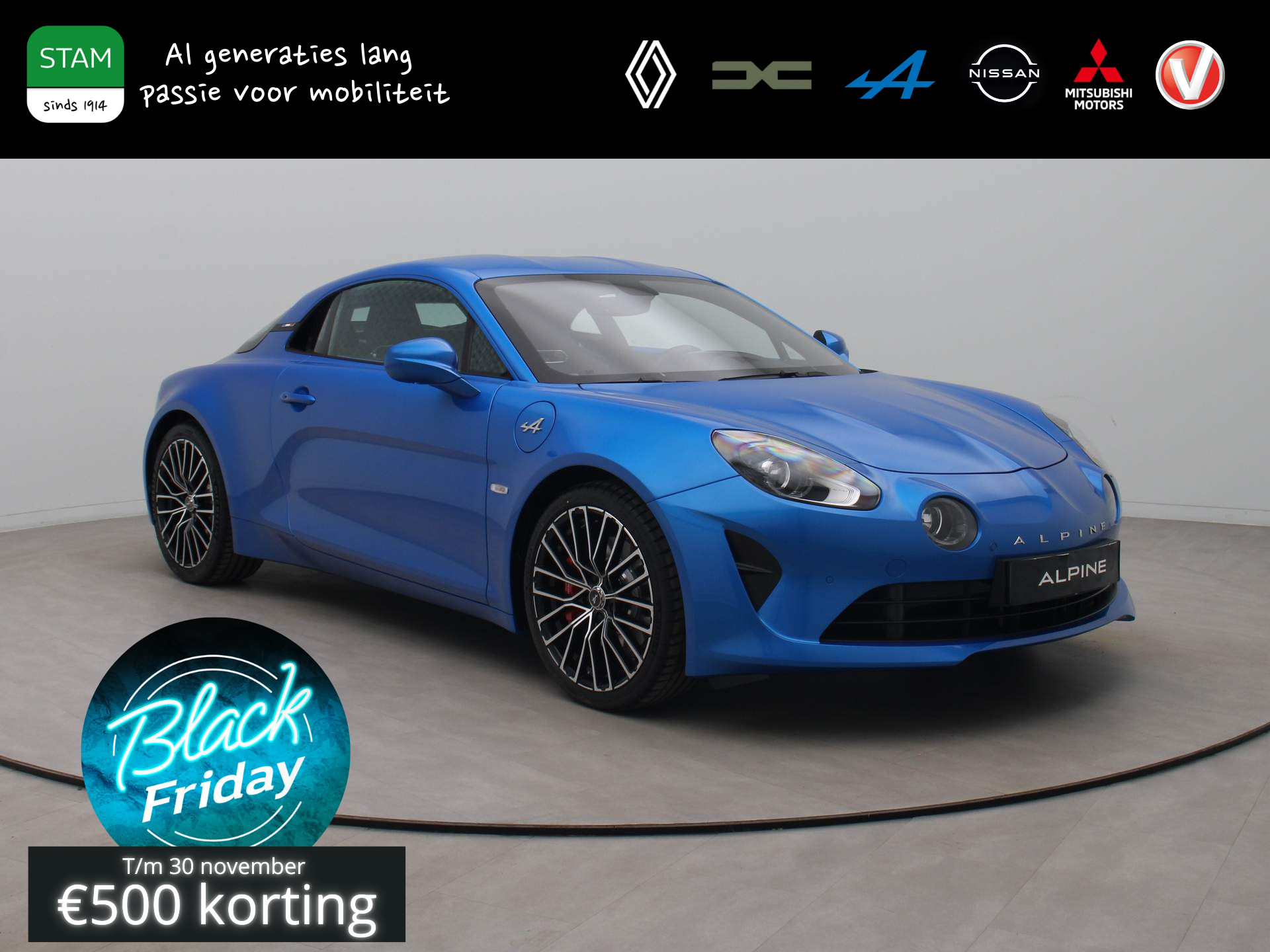 ALPINE A110 300pk Turbo GT Camera | Climate | Leder | Stoelverwarming | 18" Velgen